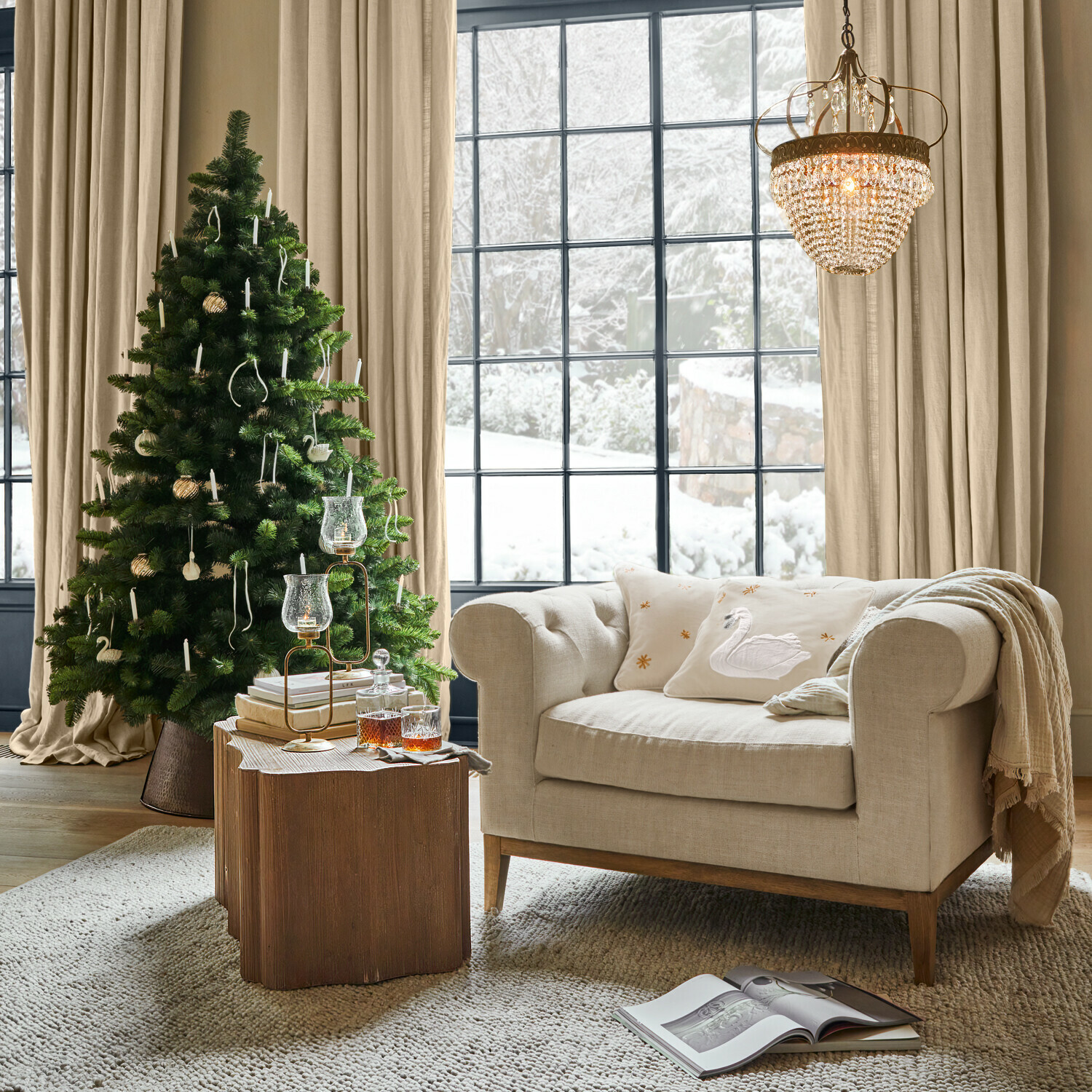 Lot de 3 décorations à suspendre Elarin