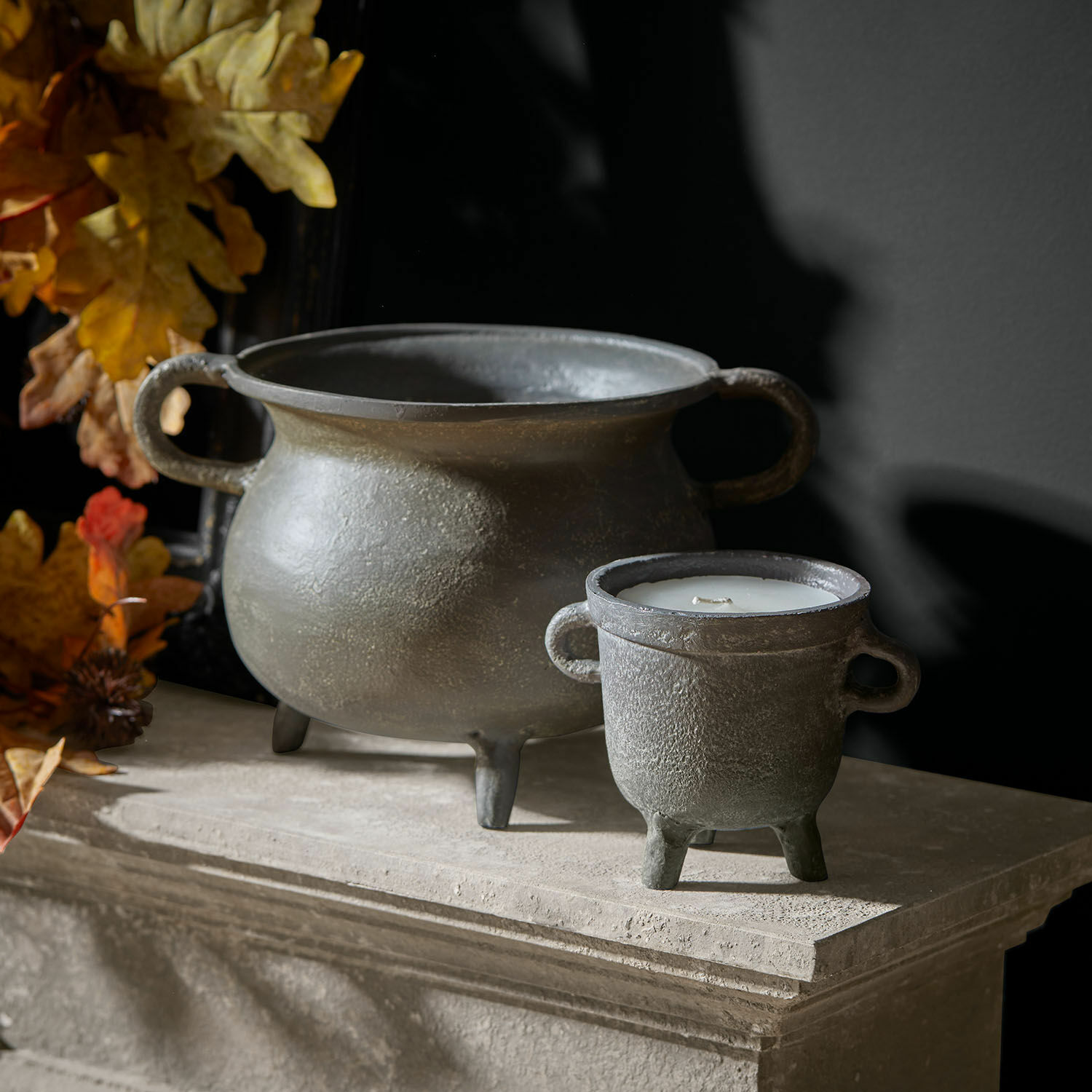 Lot de 2 photophores avec bougies Lavignoux