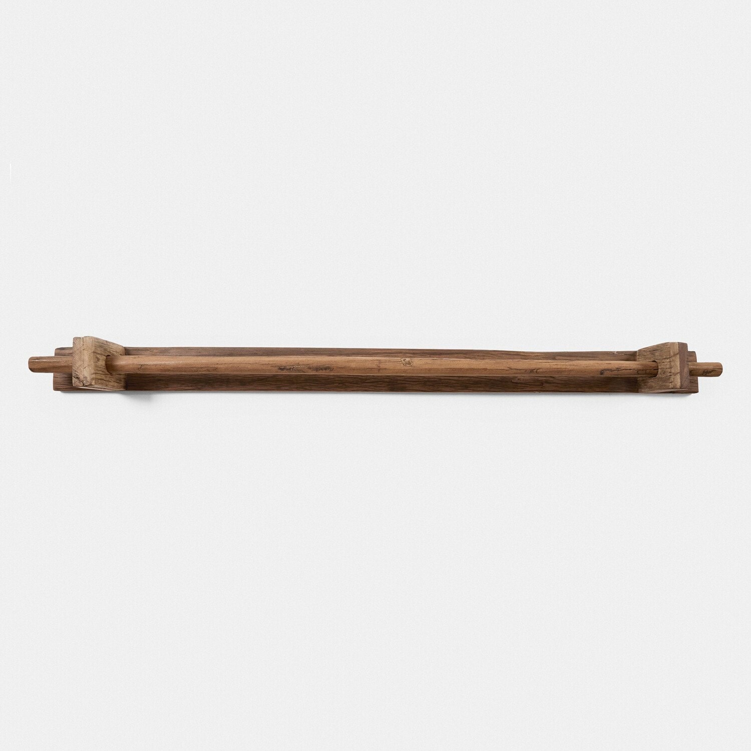 Porte-manteau mural en bois naturel pour suspendre vêtements et accessoires