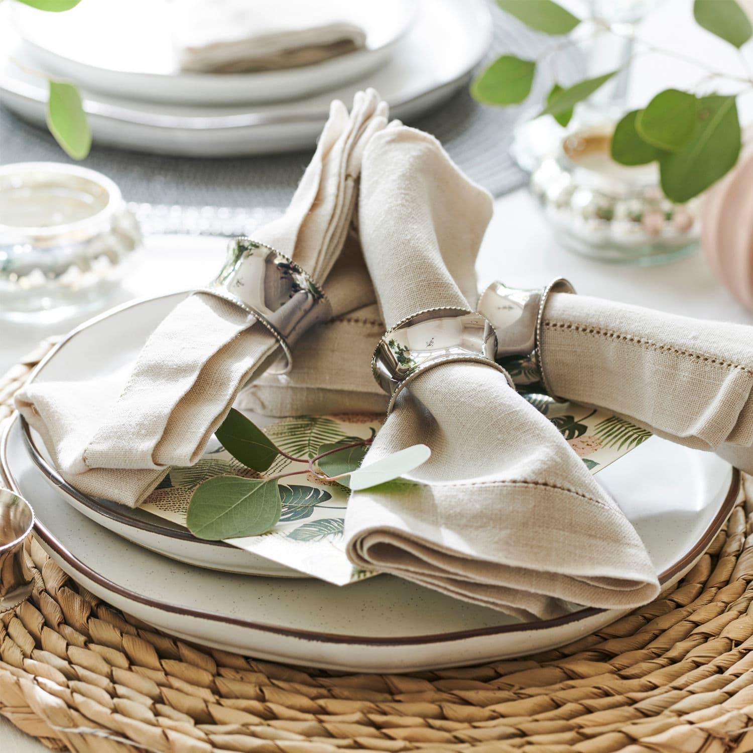 Lot de 6 ronds de serviettes Glannor