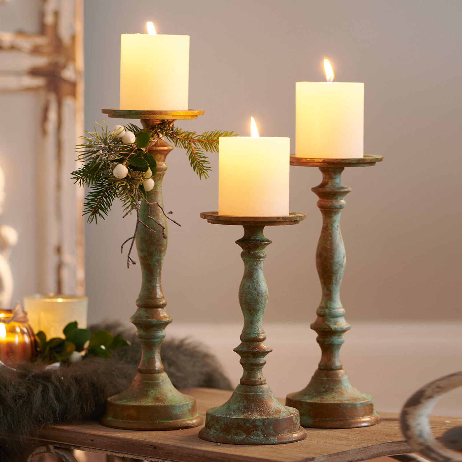 Lot de 3 bougeoirs Floirac