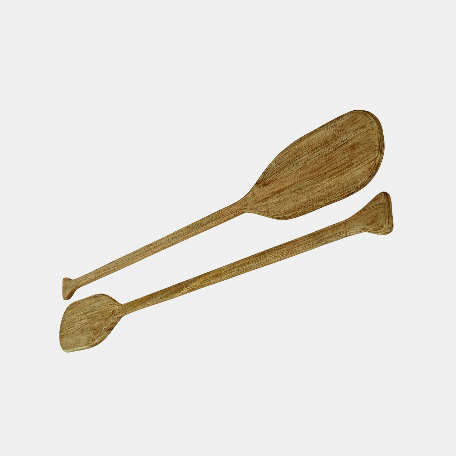 Decoratieve peddel set van 2 Windermount Decoratieve houten peddels in natuurlijke kleur voor wand- en interieurdecoratie