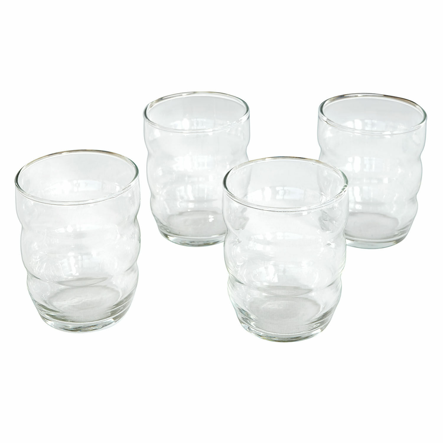 Ensemble de 4 verres transparents Tournavin en verre, parfait pour boissons et décoration de table