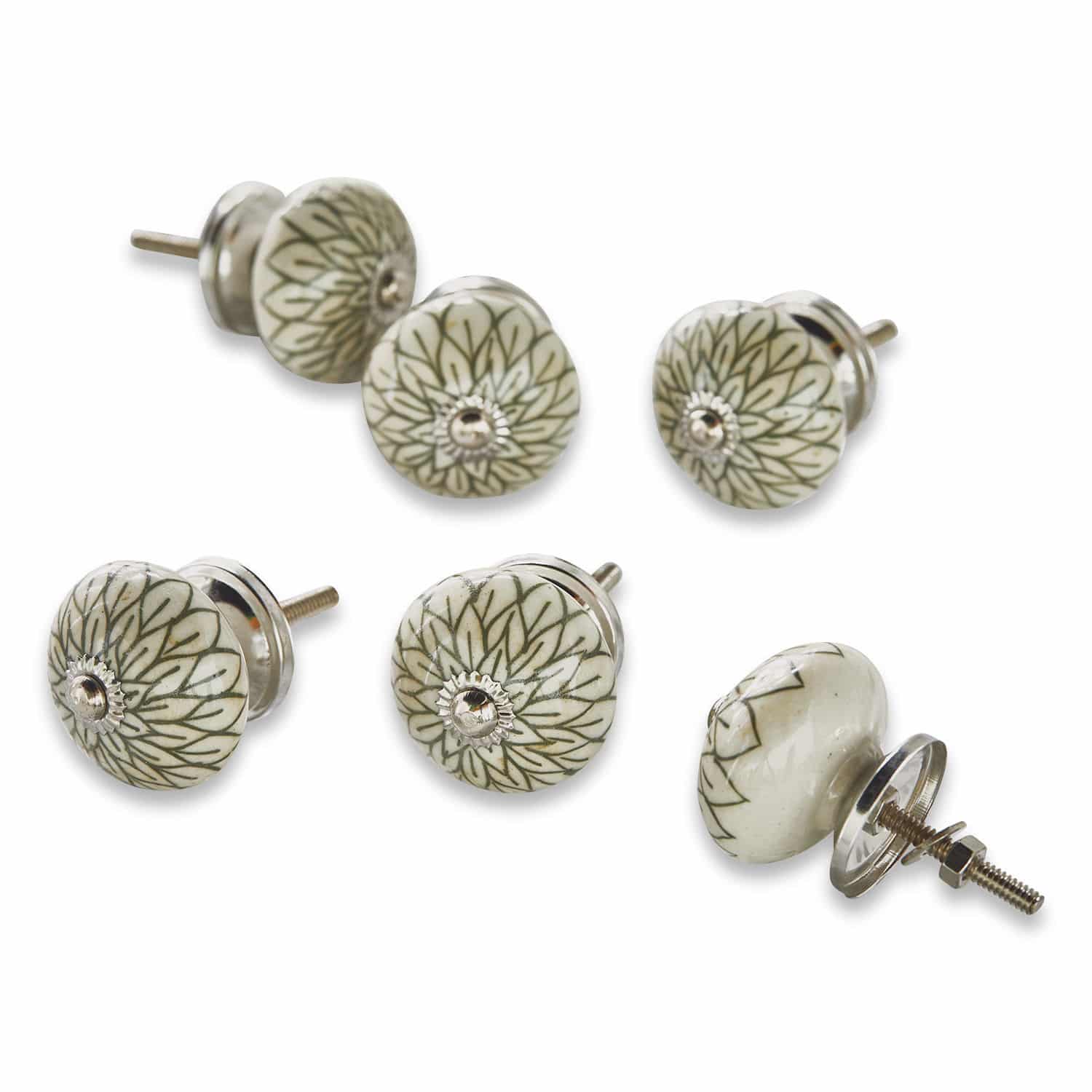 Lot de 6 boutons de commode Kelloren