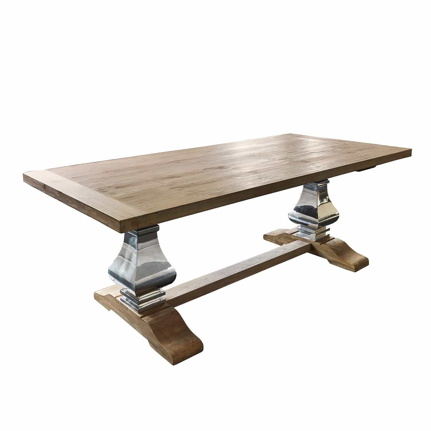 Eettafel Filton Eettafel van licht hout met metalen poten, modern ontwerp voor woonkamer
