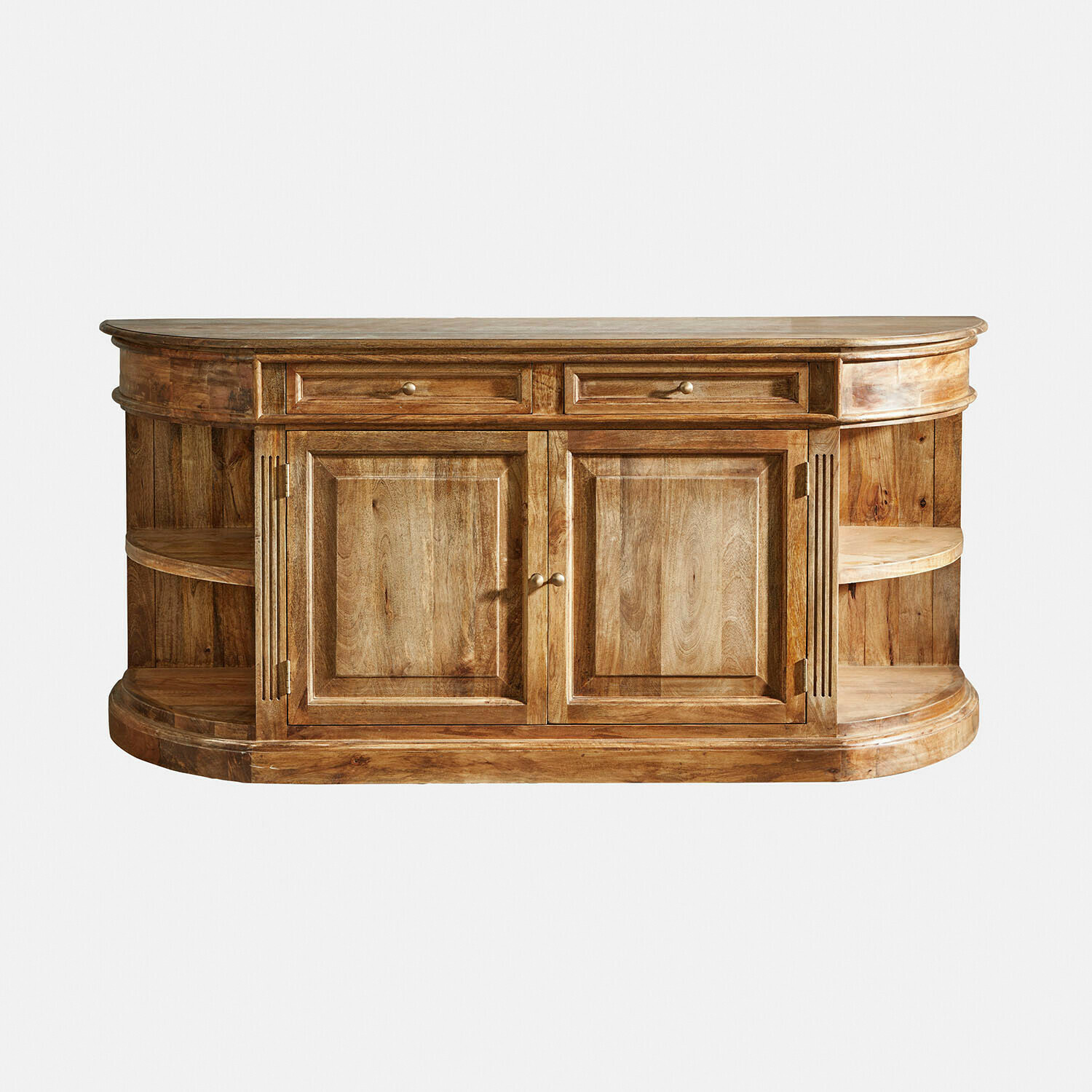 Dressoir Wendalique Dressoir van natuurlijk hout met planken en lades, praktisch meubel voor woonkamer