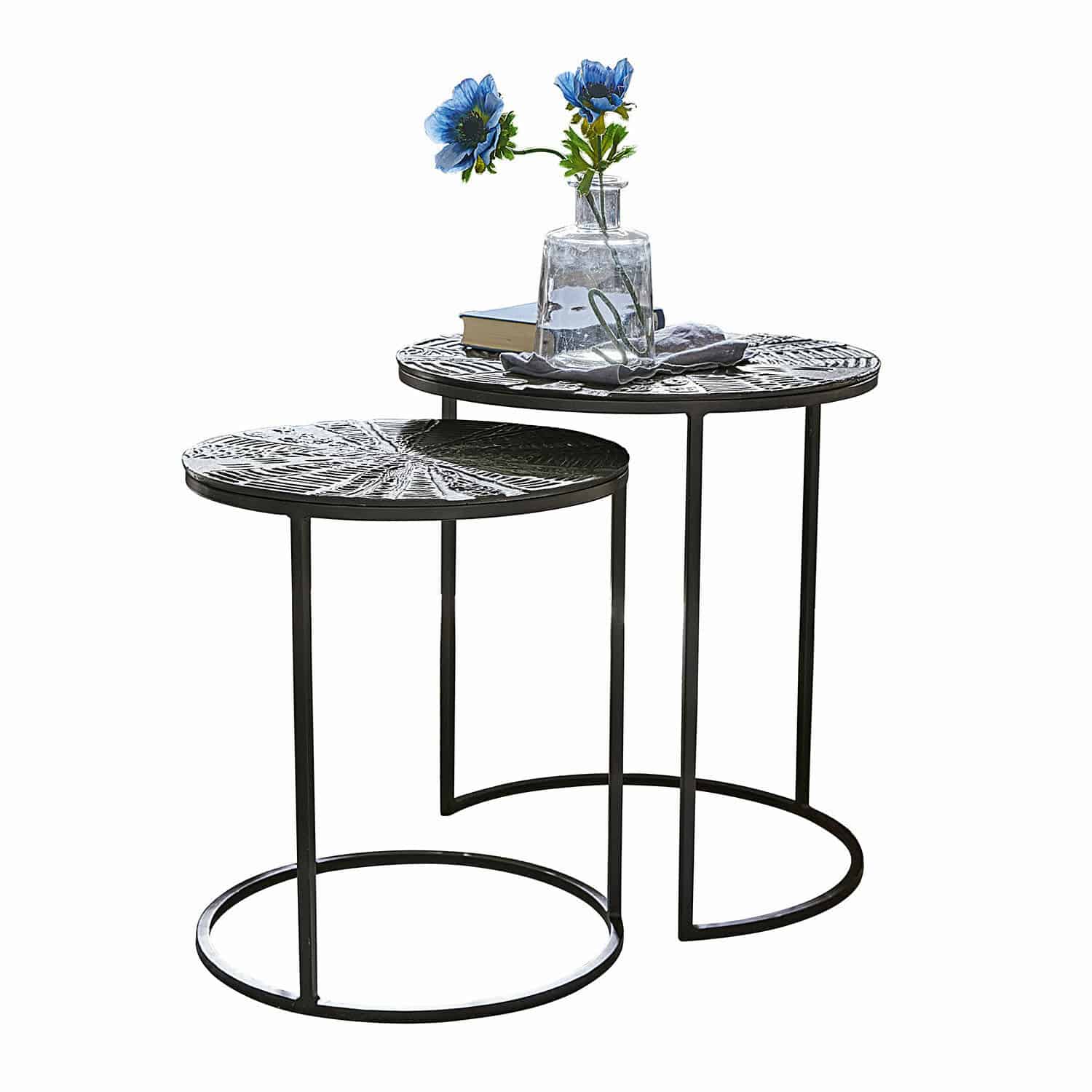 Lot de 2 tables d'appoint Petrosini