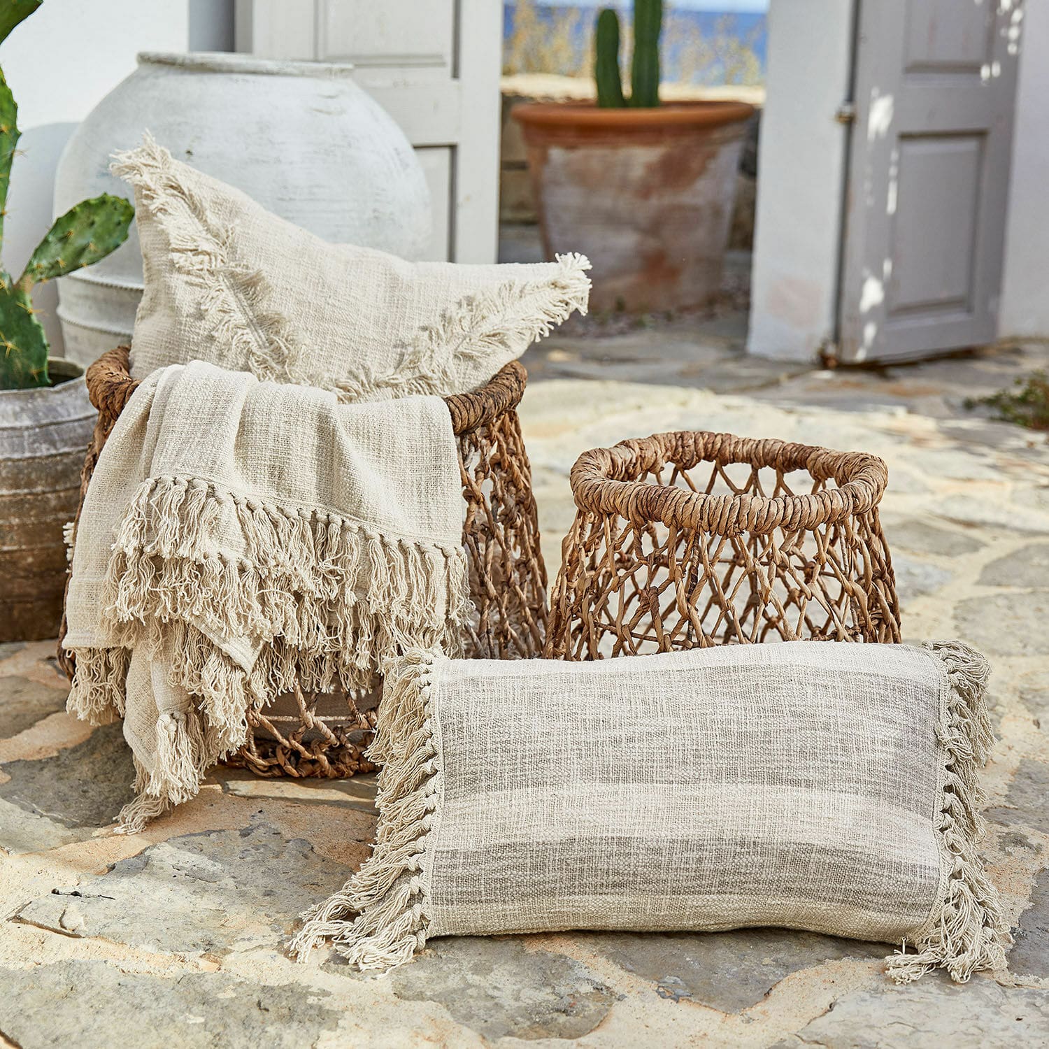 Lot de 2 housses de coussins Freya