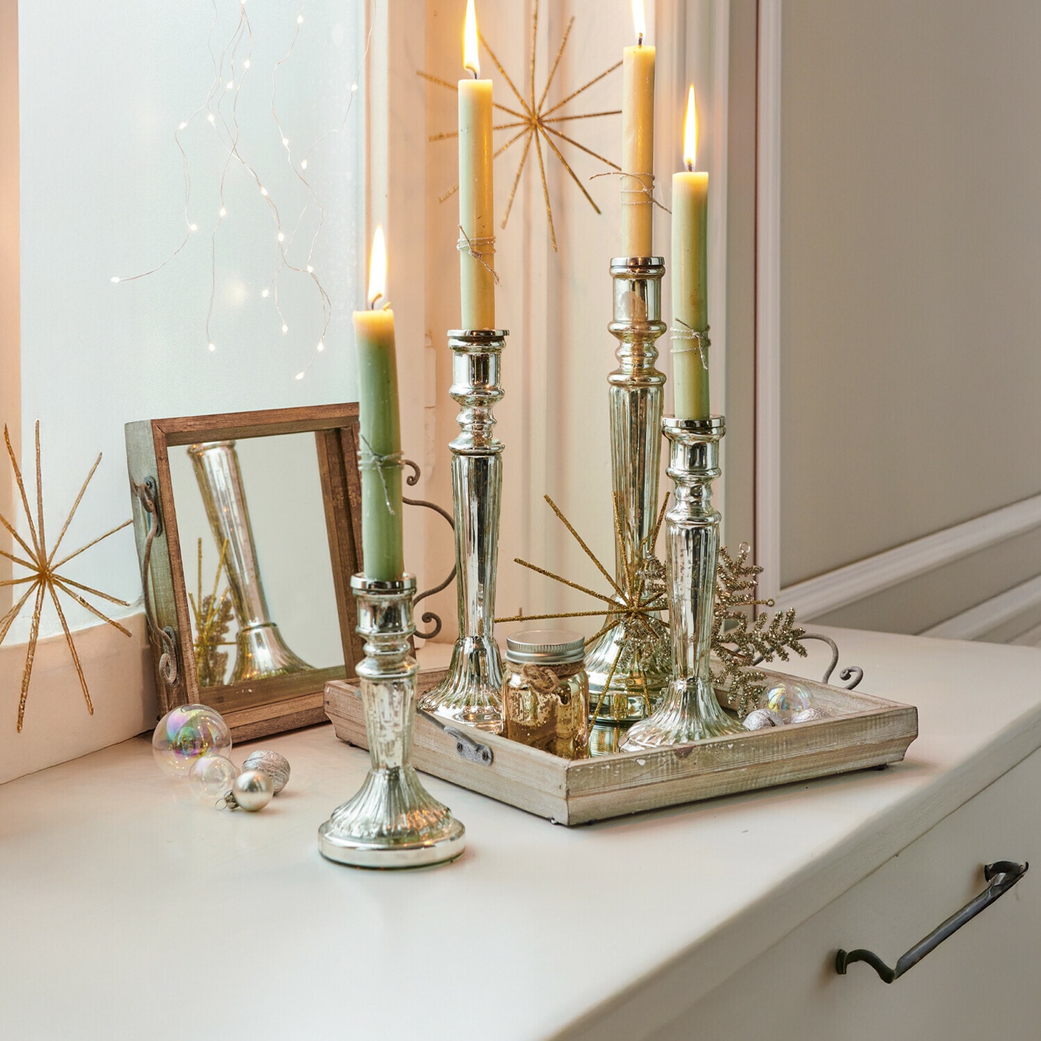 Lot de 4 bougeoirs Selby