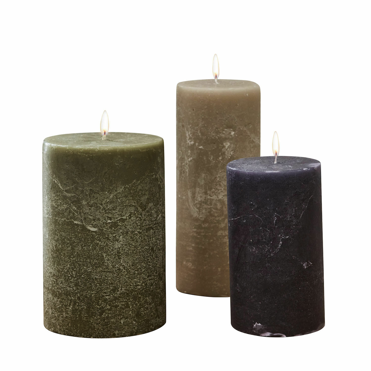 Lot de 3 bougies Pretin