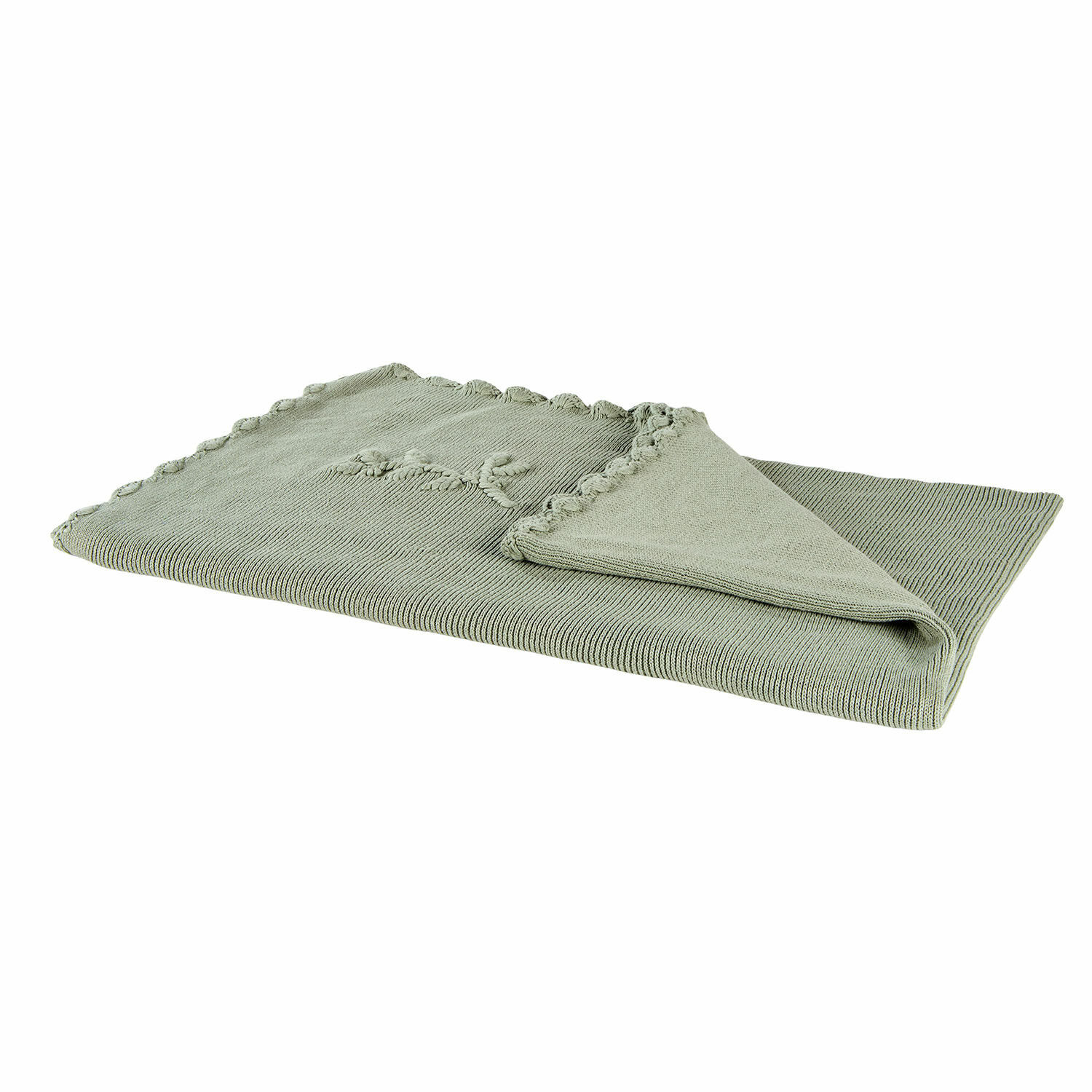 Plaid Aisven Plaid vert en coton doux avec bordure décorative, parfait pour une ambiance cosy et décoration intérieure