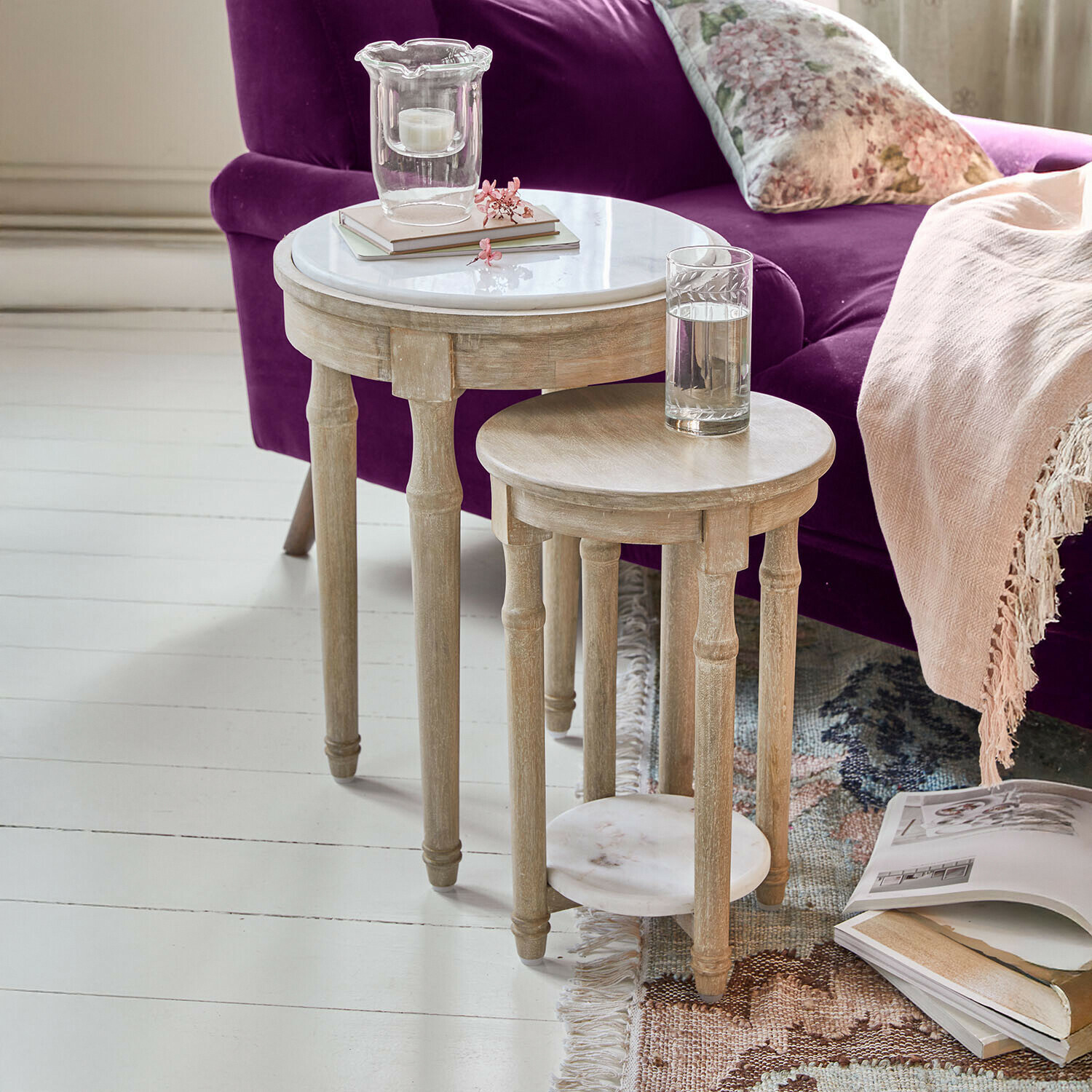 Lot de 2 tables d’appoint Camélune
