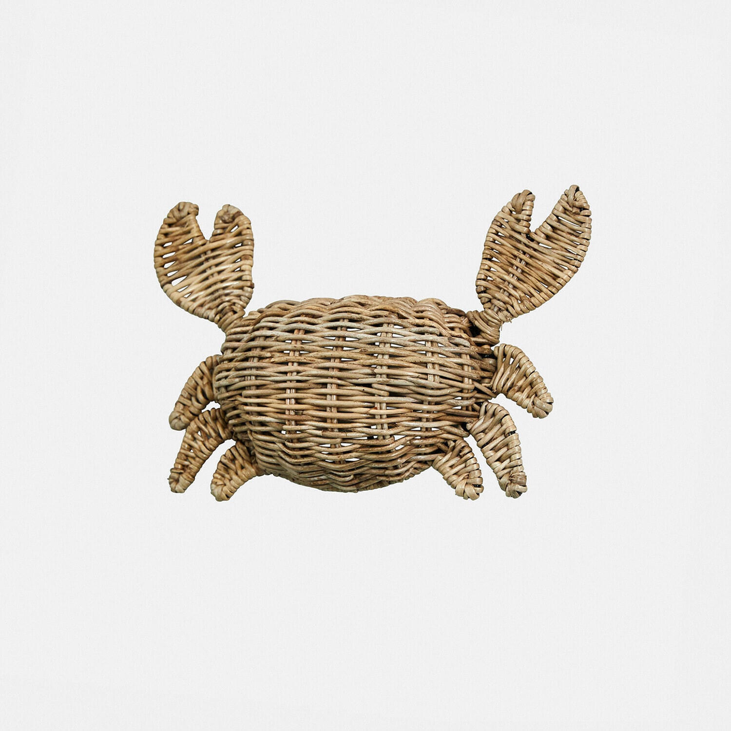 Décoration crabe en rotin tressé couleur naturelle pour embellir l'intérieur