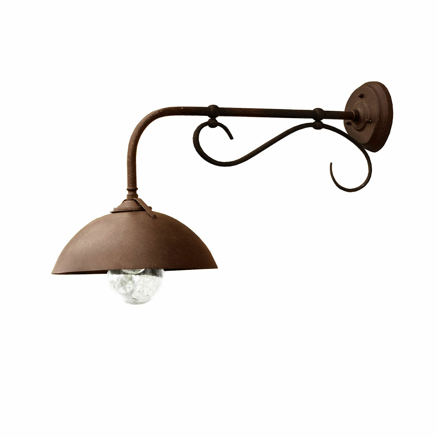 donkerbruin Buitenwandlamp Lupia van donkerbruin metaal, stijlvolle tuinlamp voor buitengebruik