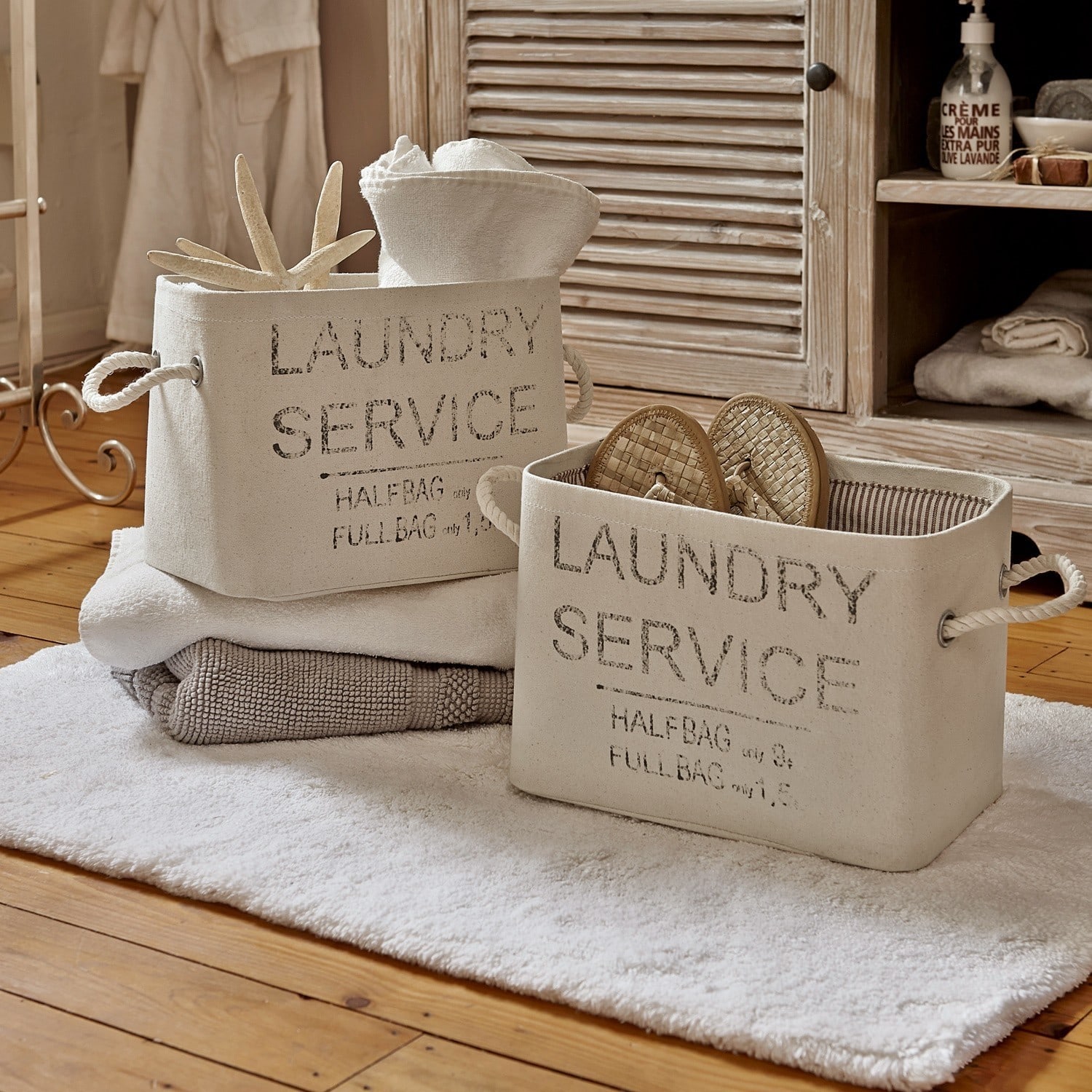 Lot de 2 paniers Laundry