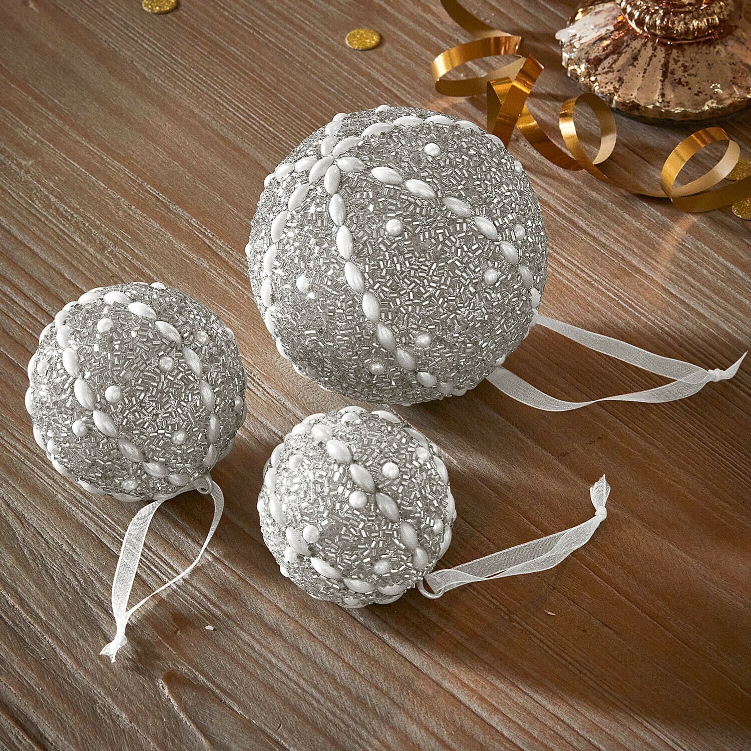 Lot de 3 boules de Noël Maelvik