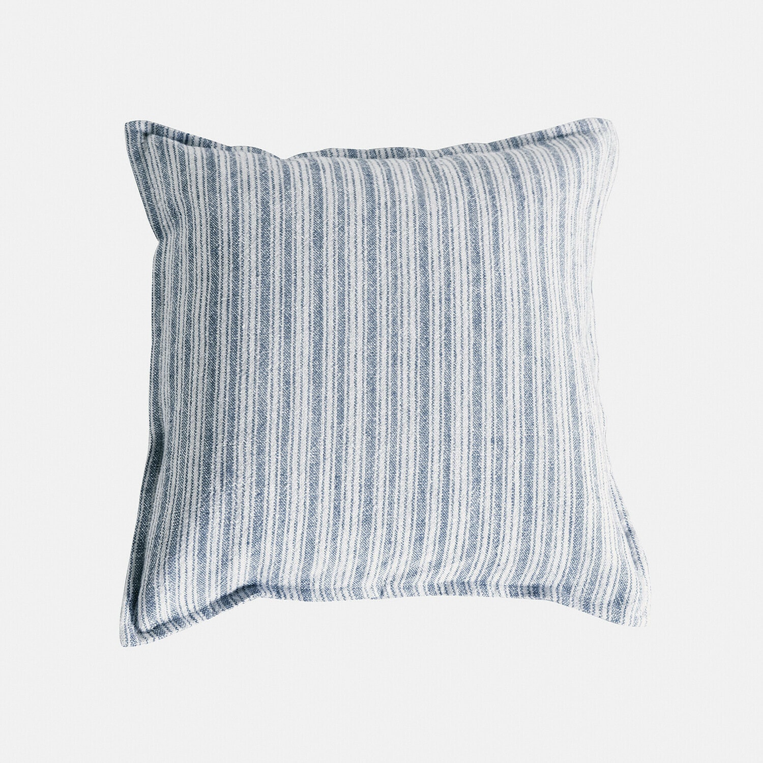 Housse de coussin Freydaal Coussin décoratif en coton rayé bleu et blanc, doux et élégant pour le salon