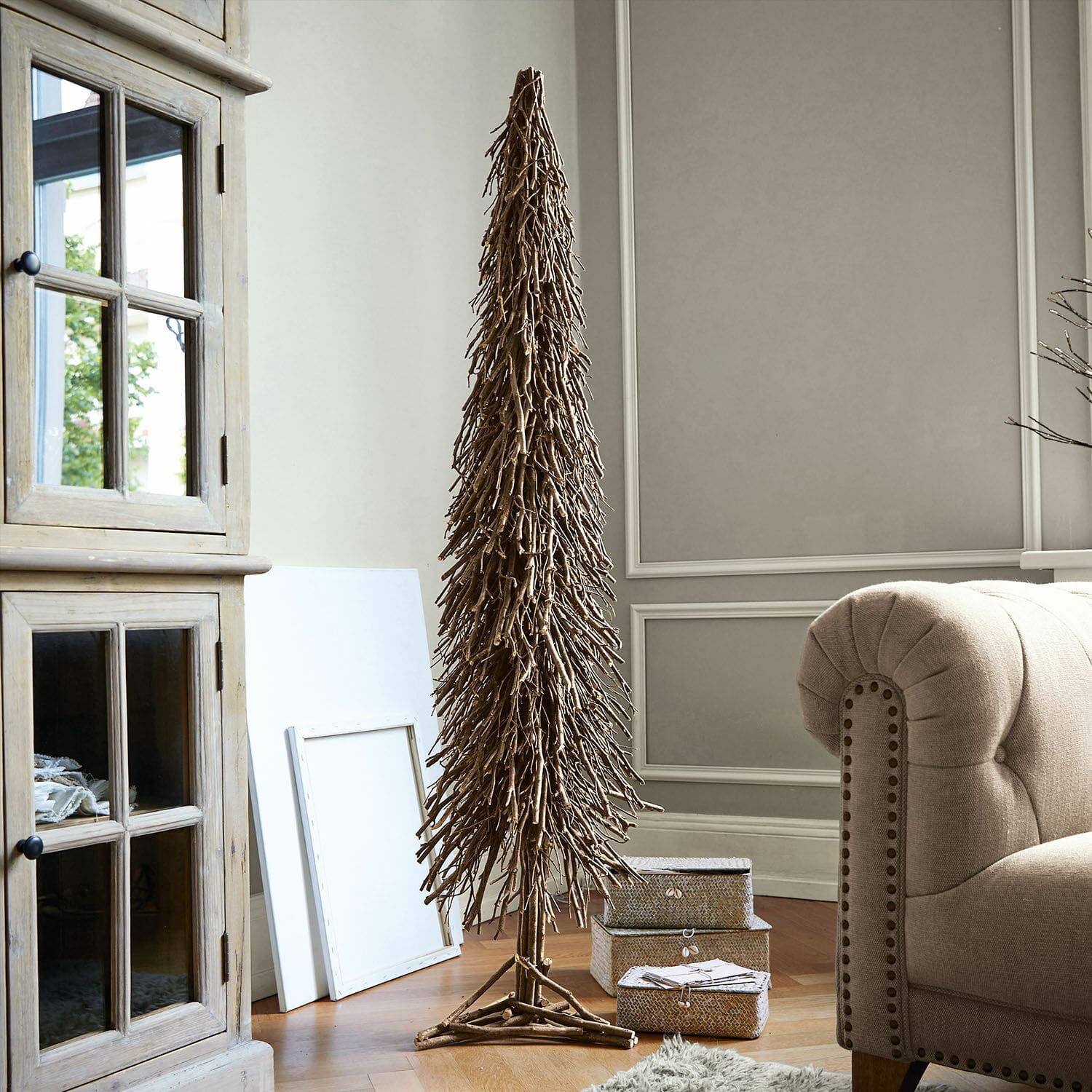 Sierboom Sullivan Decoratieve boom van natuurlijke bruine takken voor binnen, woonkamerdecoratie
