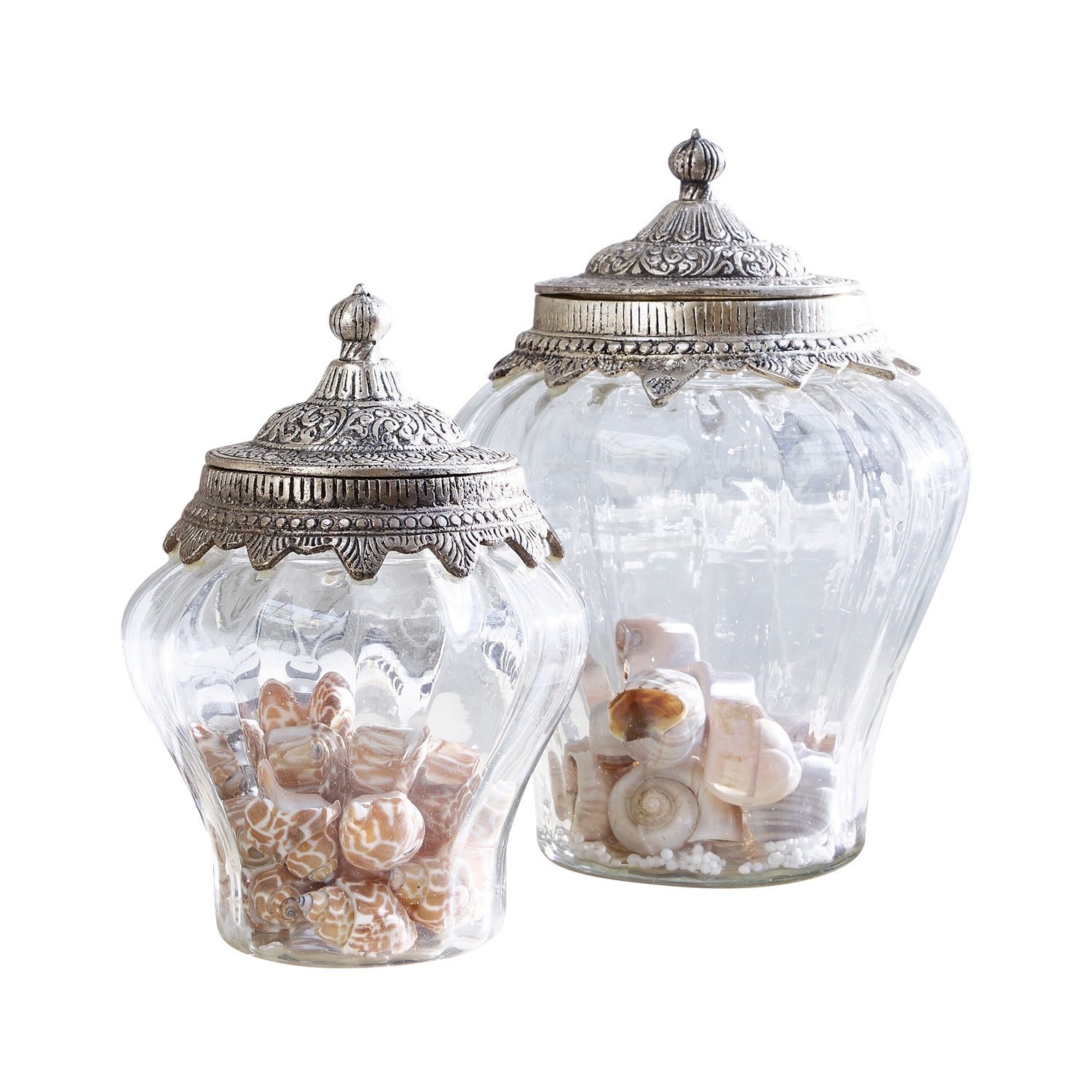 Glazen pot set van 2 Isaline