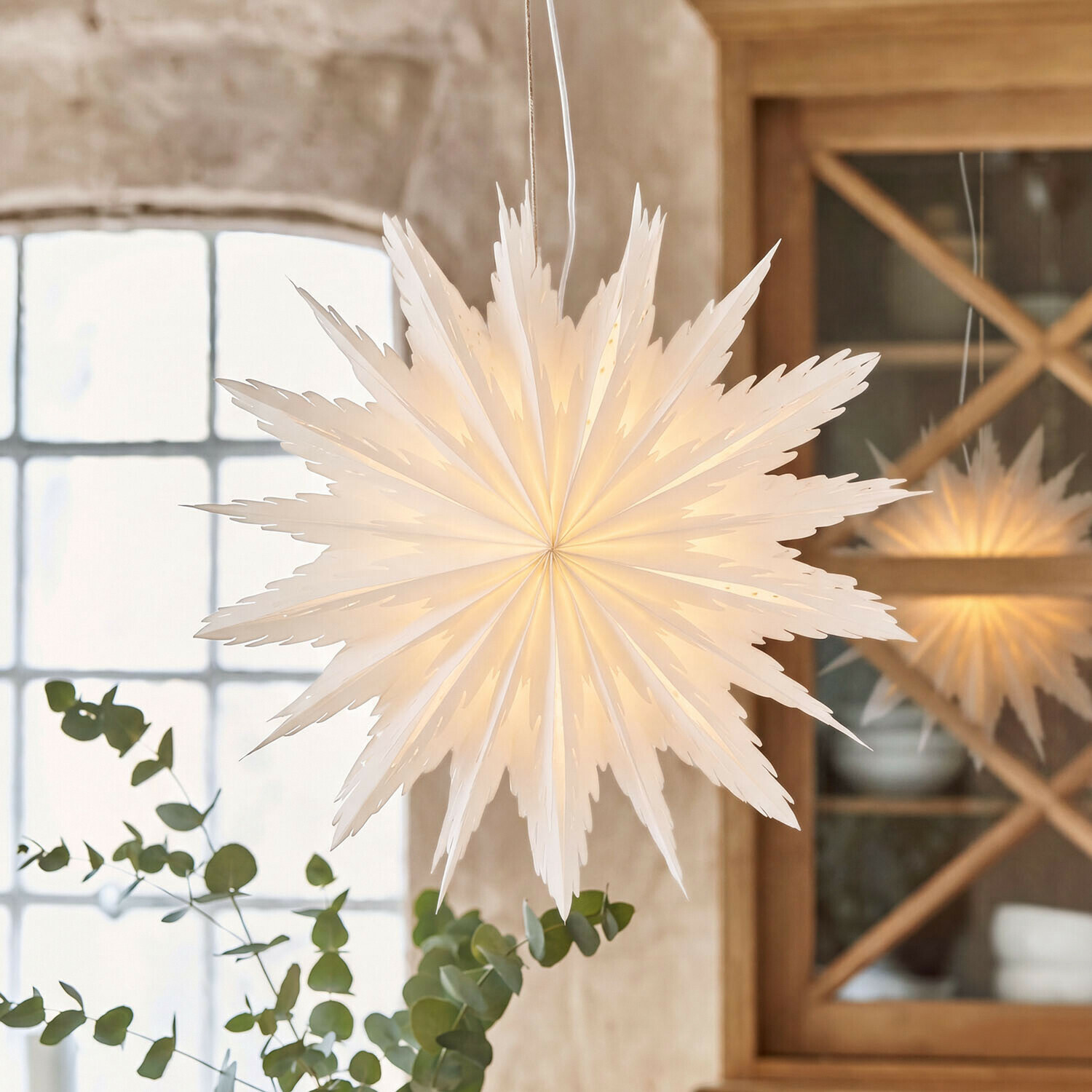 Papieren ster met verlichting Caelitha