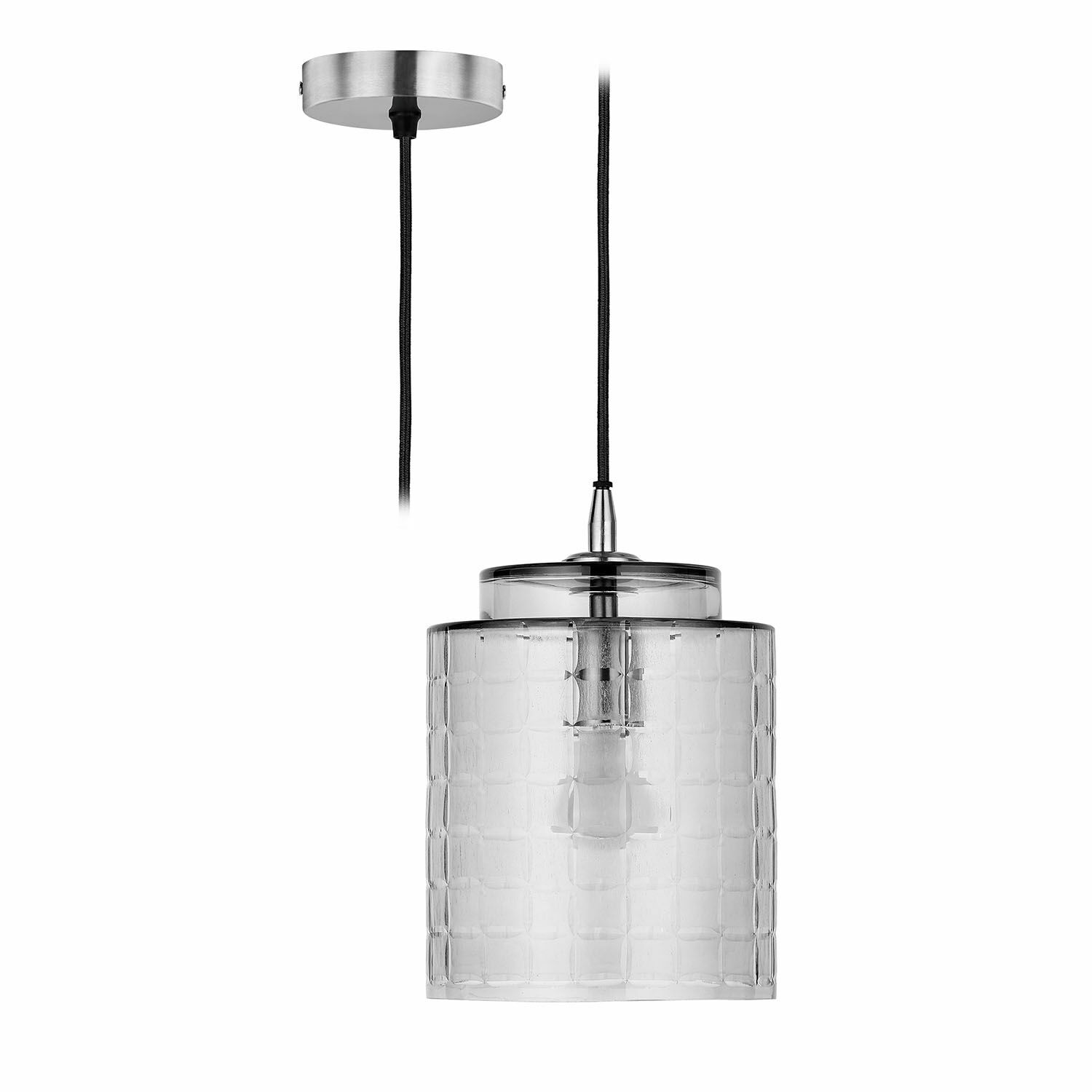 Hanglamp Eldarion Moderne hanglamp van transparant glas en metaal voor stijlvolle binnenverlichting