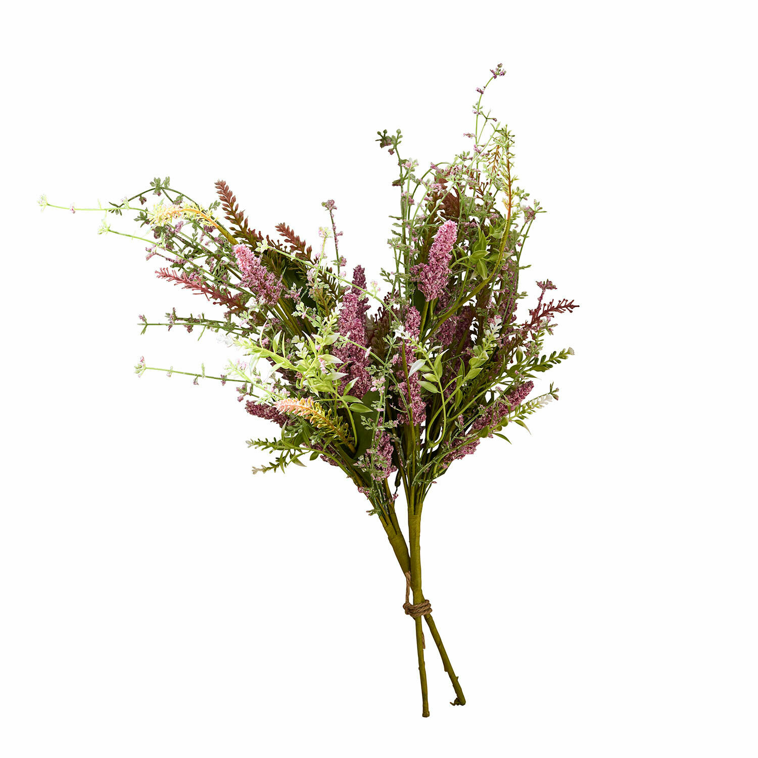 Lot de 2 bouquets de fleurs décoratives Oiselette Bouquet de fleurs artificielles roses et vertes pour décoration intérieure