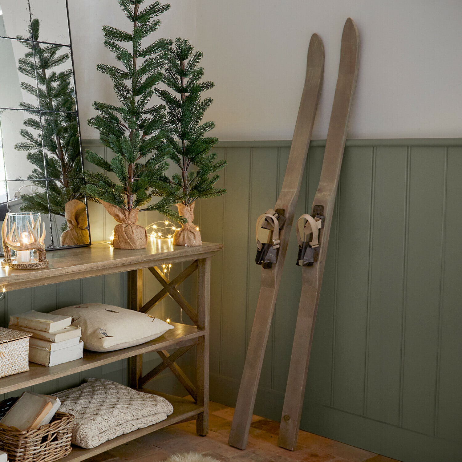 Lot de 2 skis décoratifs Lambeth