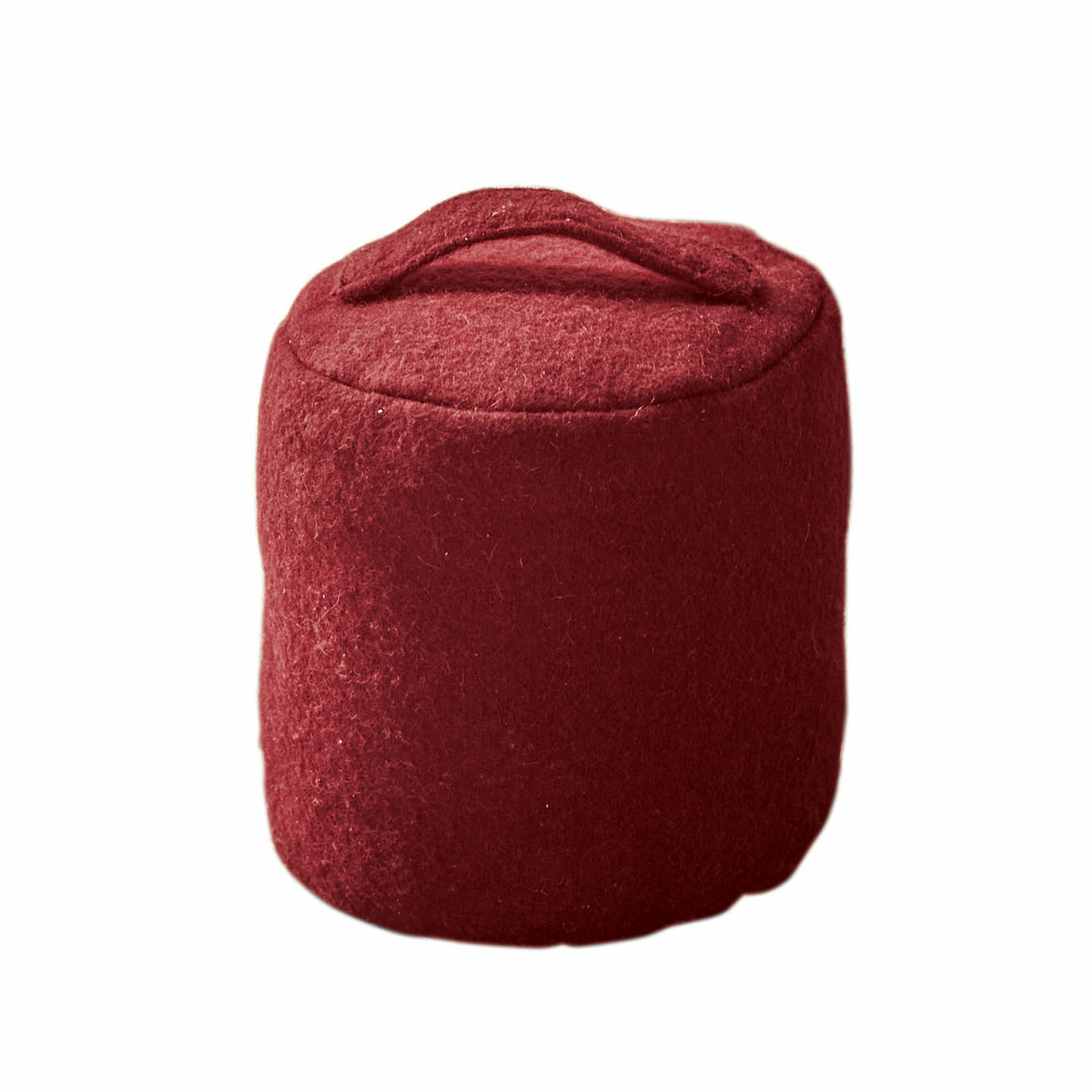 Rode vilten opbergdoos met handvat, praktisch accessoire voor thuisopslag