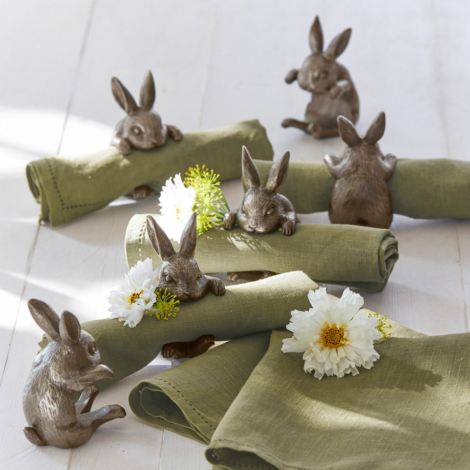 Lot de 6 ronds de serviettes Aurelie