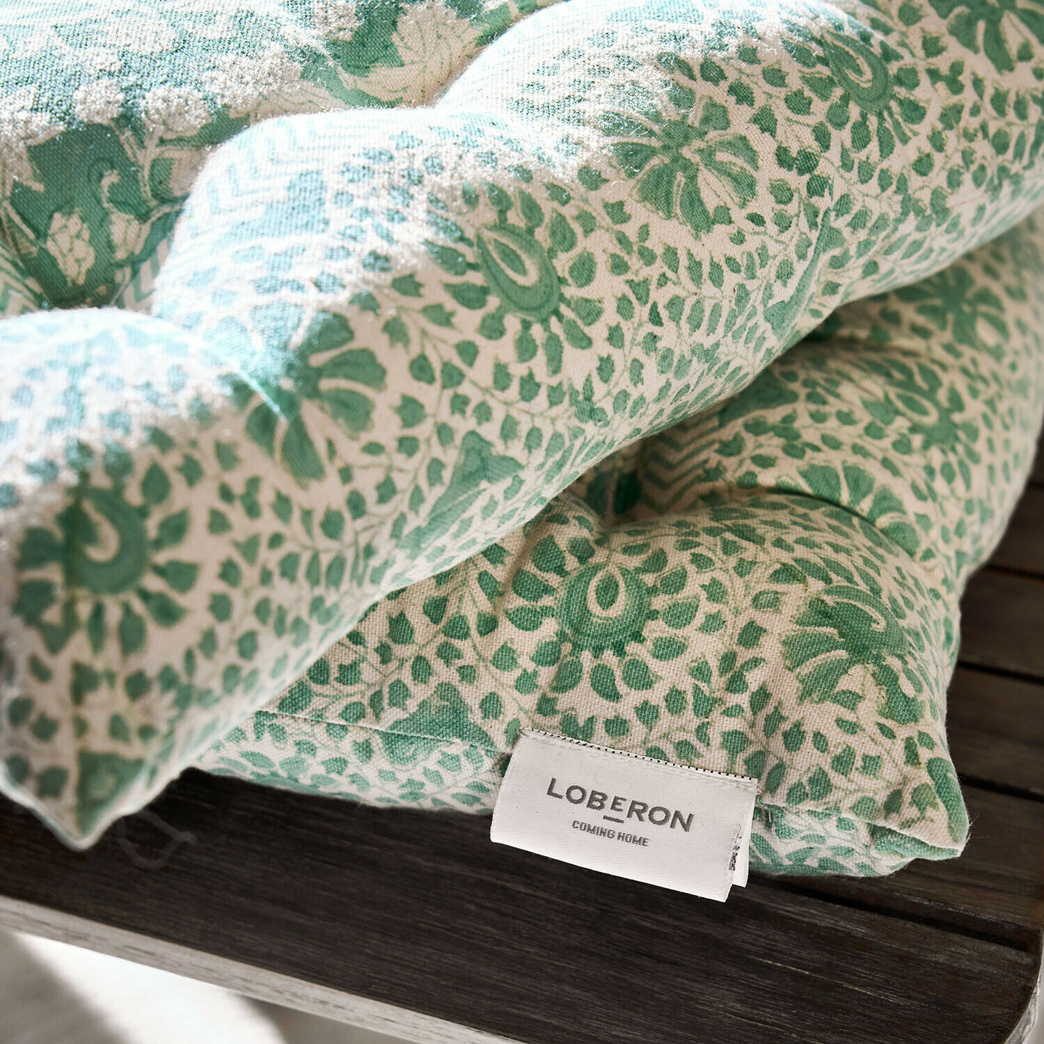 Lot de 2 coussins d’assise Fleuronnes