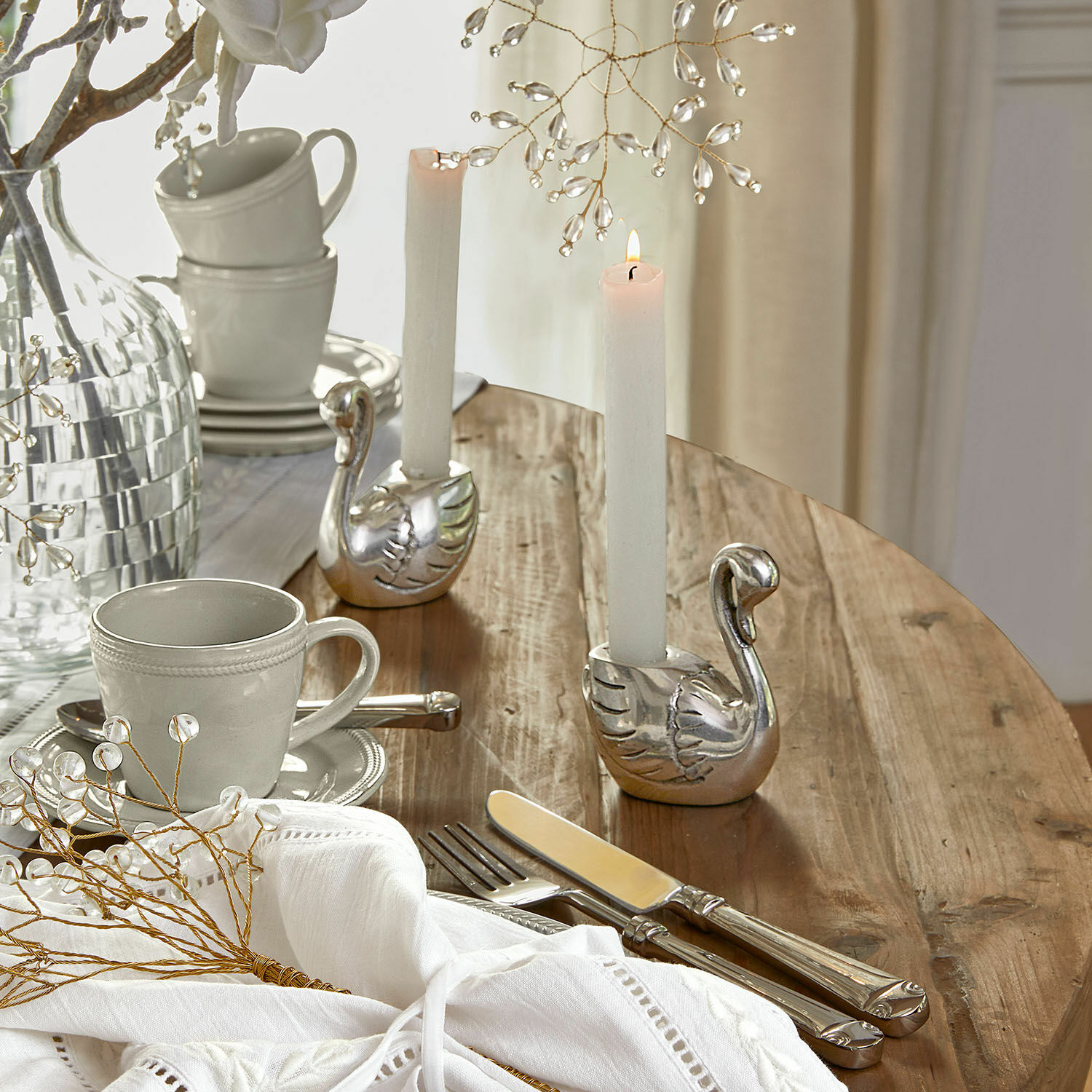 Lot de 2 bougeoirs Zaymara