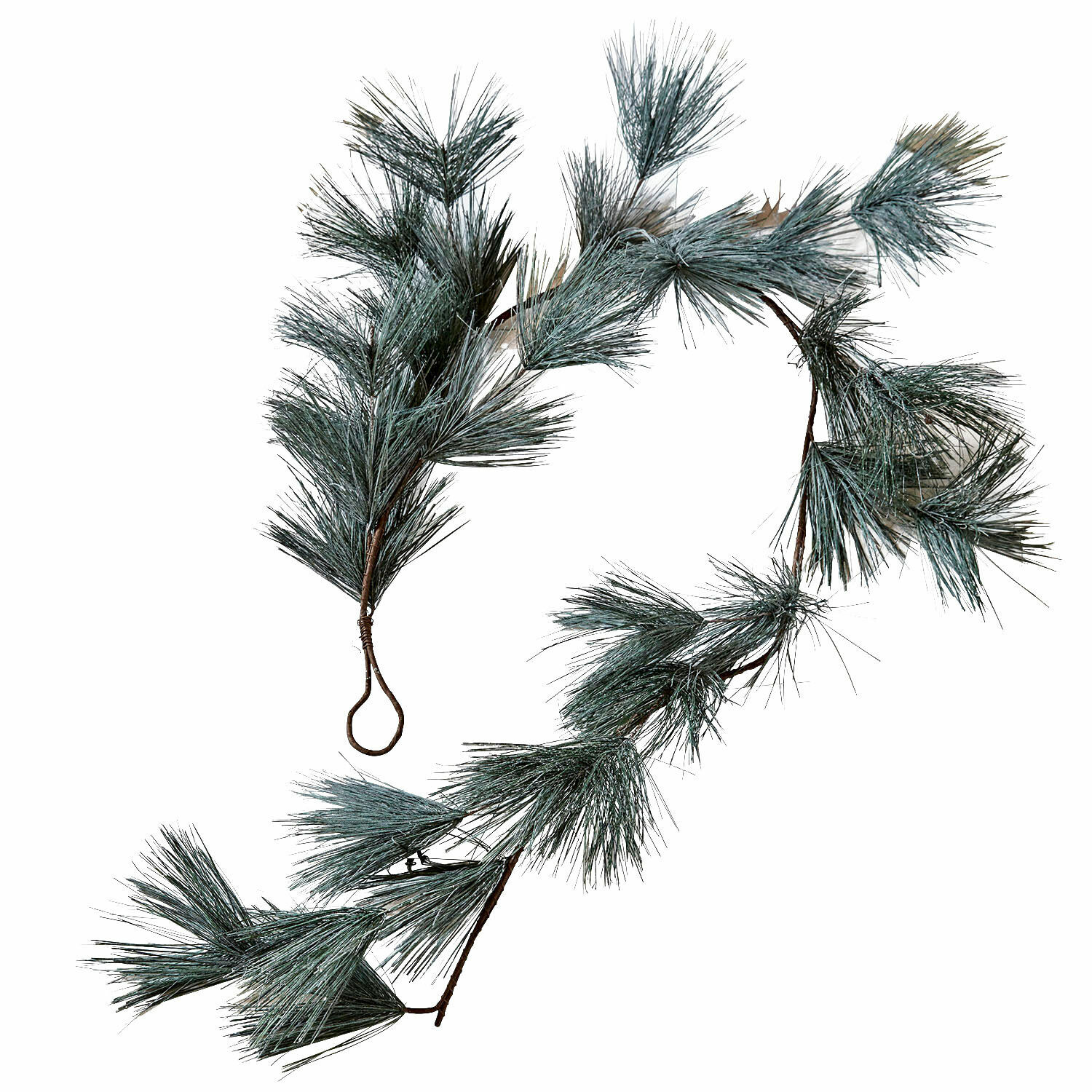 Guirlande Gales Guirlande van groene dennen takken met rijpteffect voor kerstdecoratie