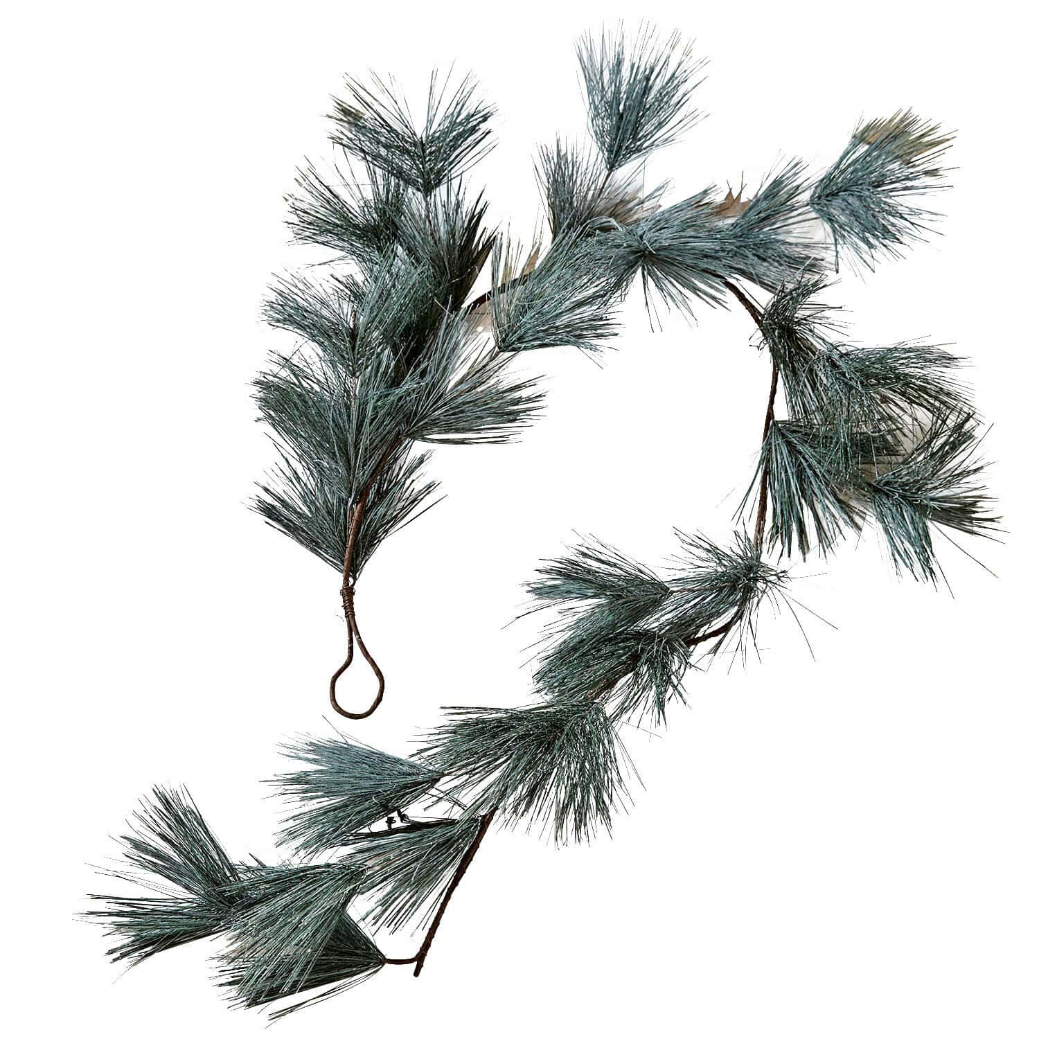 Guirlande Gales Guirlande van groene dennen takken met rijpteffect voor kerstdecoratie