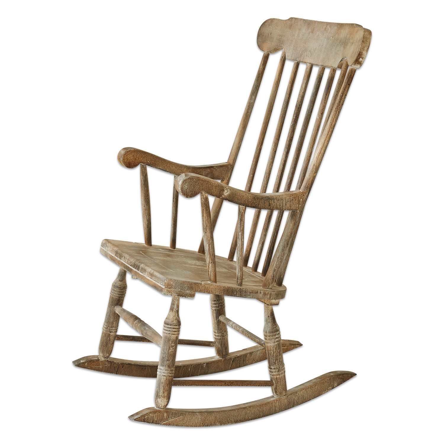Fauteuil à bascule Adaleine Fauteuil à bascule en bois naturel, design classique pour un confort relaxant à la maison