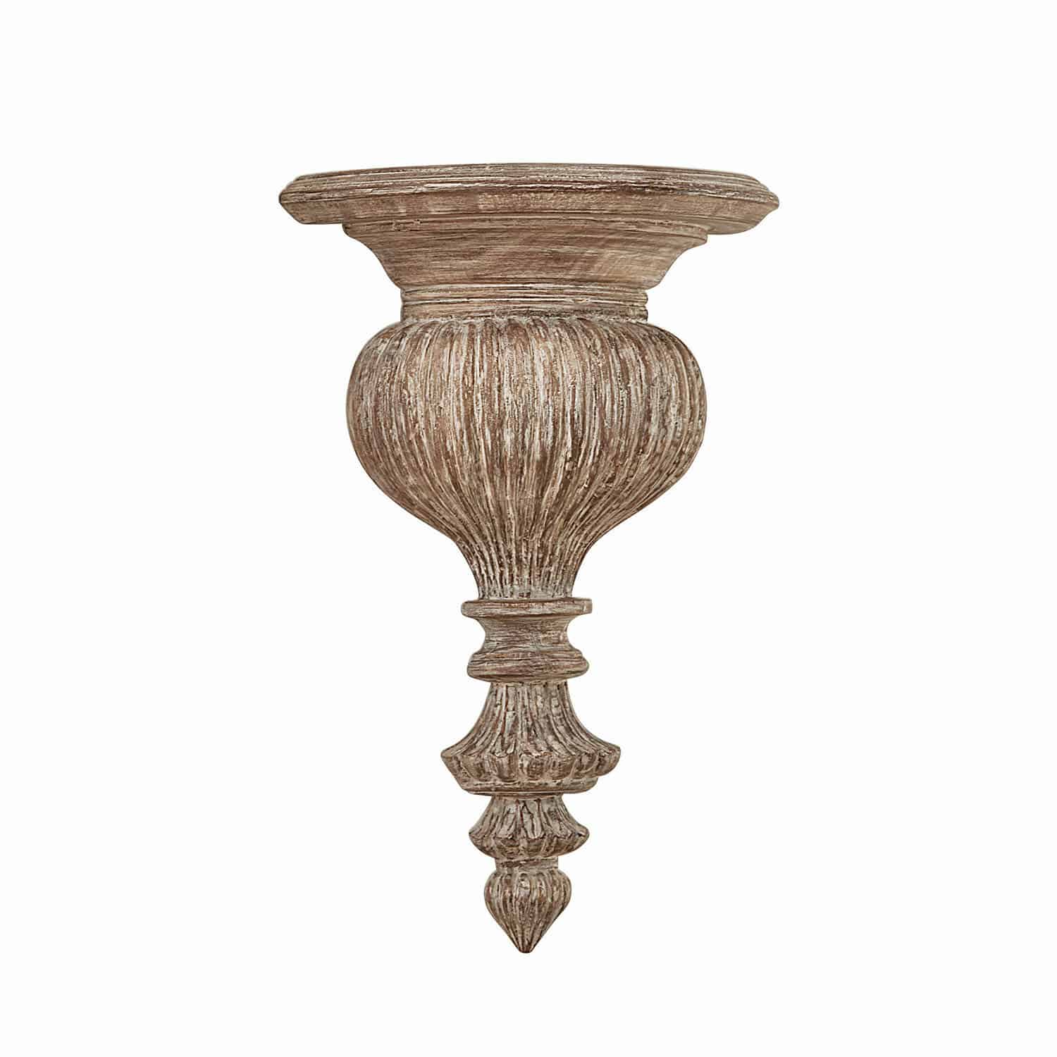 Étagère murale Anderico Support mural décoratif en bois couleur brun vieilli pour un style vintage intérieur