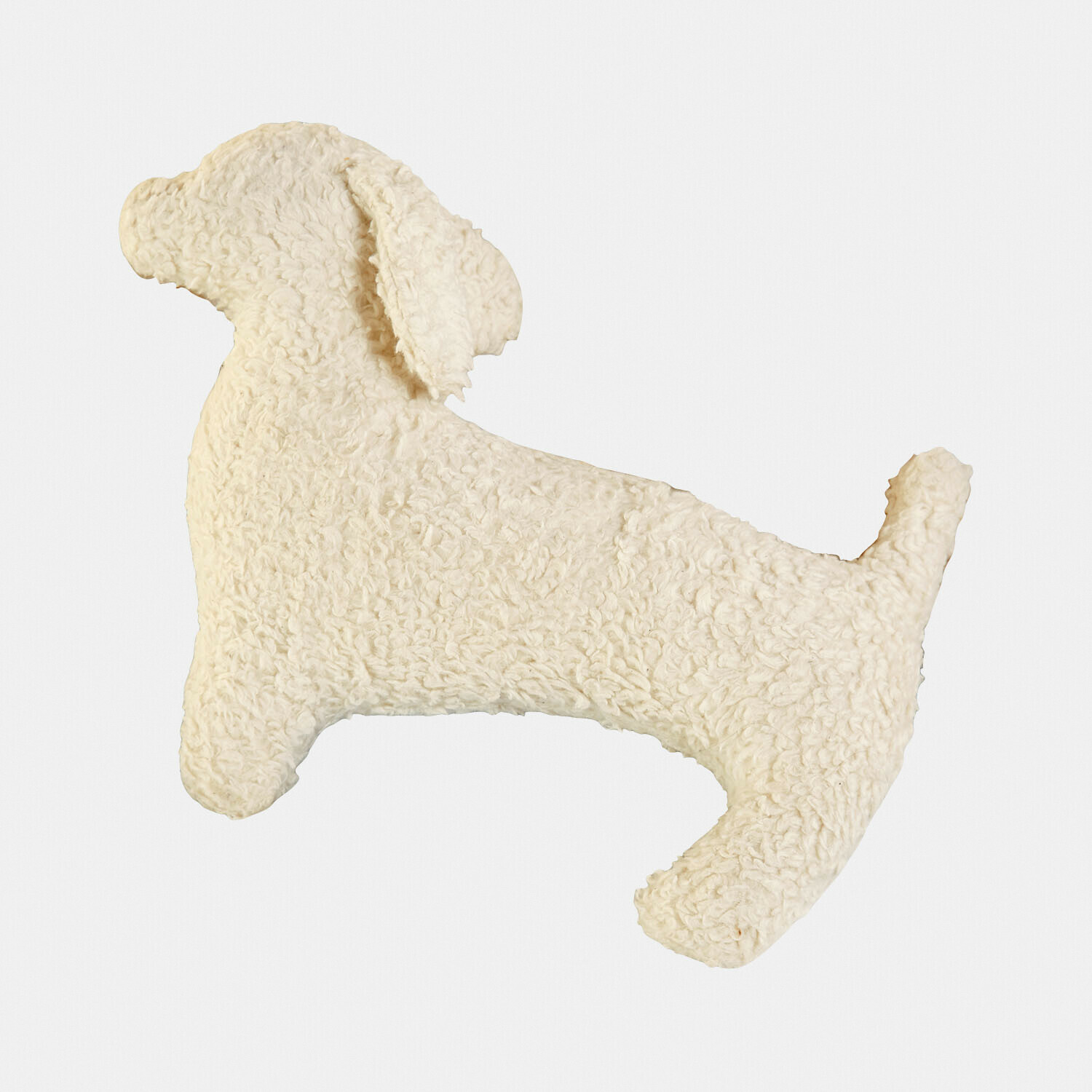 Jouet pour chien Wendrel Coussin doux crème en forme de chien en tissu peluche, décoration pour chambre d'enfant