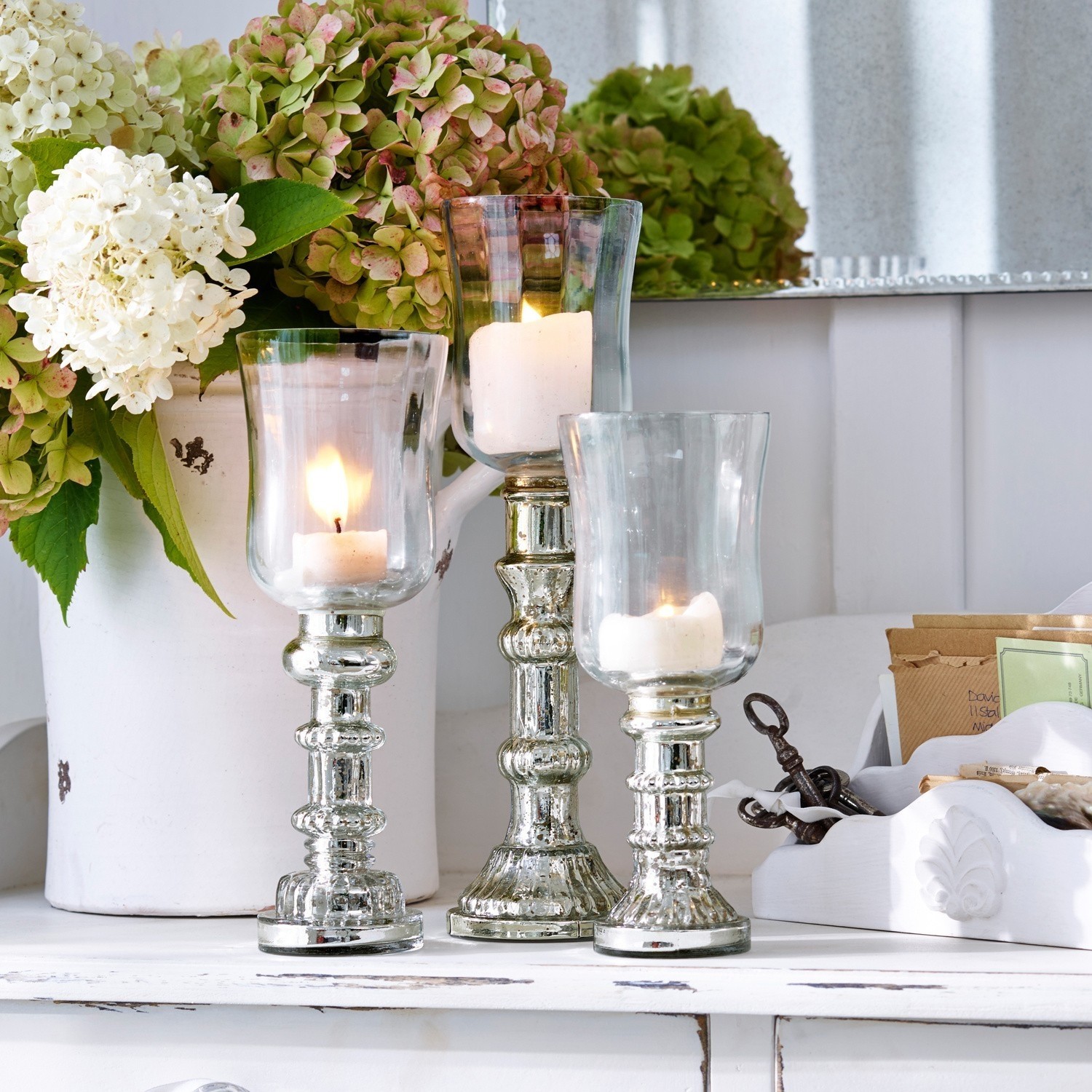 Lot de 3 photophores Fréjeville