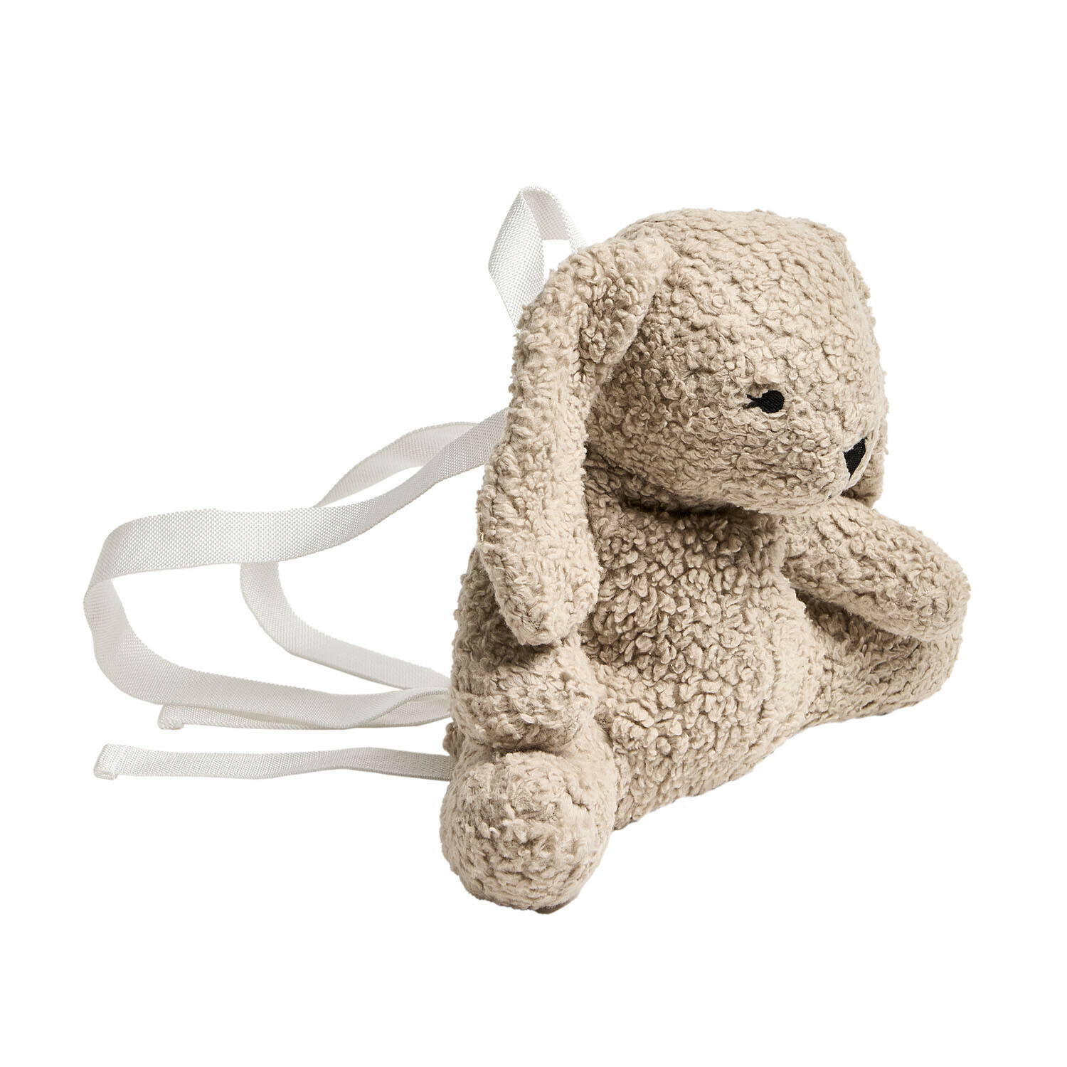Hazenrugzak Fluffernap Kinder rugzak in de vorm van een zachte beige pluchen konijn, perfect voor speelgoed