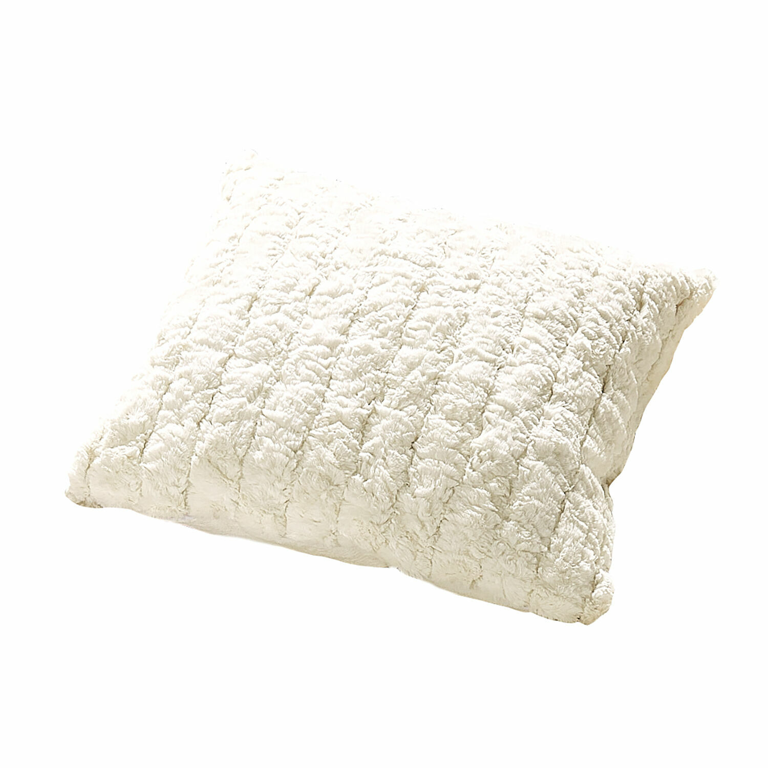 Kussenhoes Dorelice Zacht crèmekleurig kussen van pluche stof met decoratief patroon, ideaal voor de woonkamer