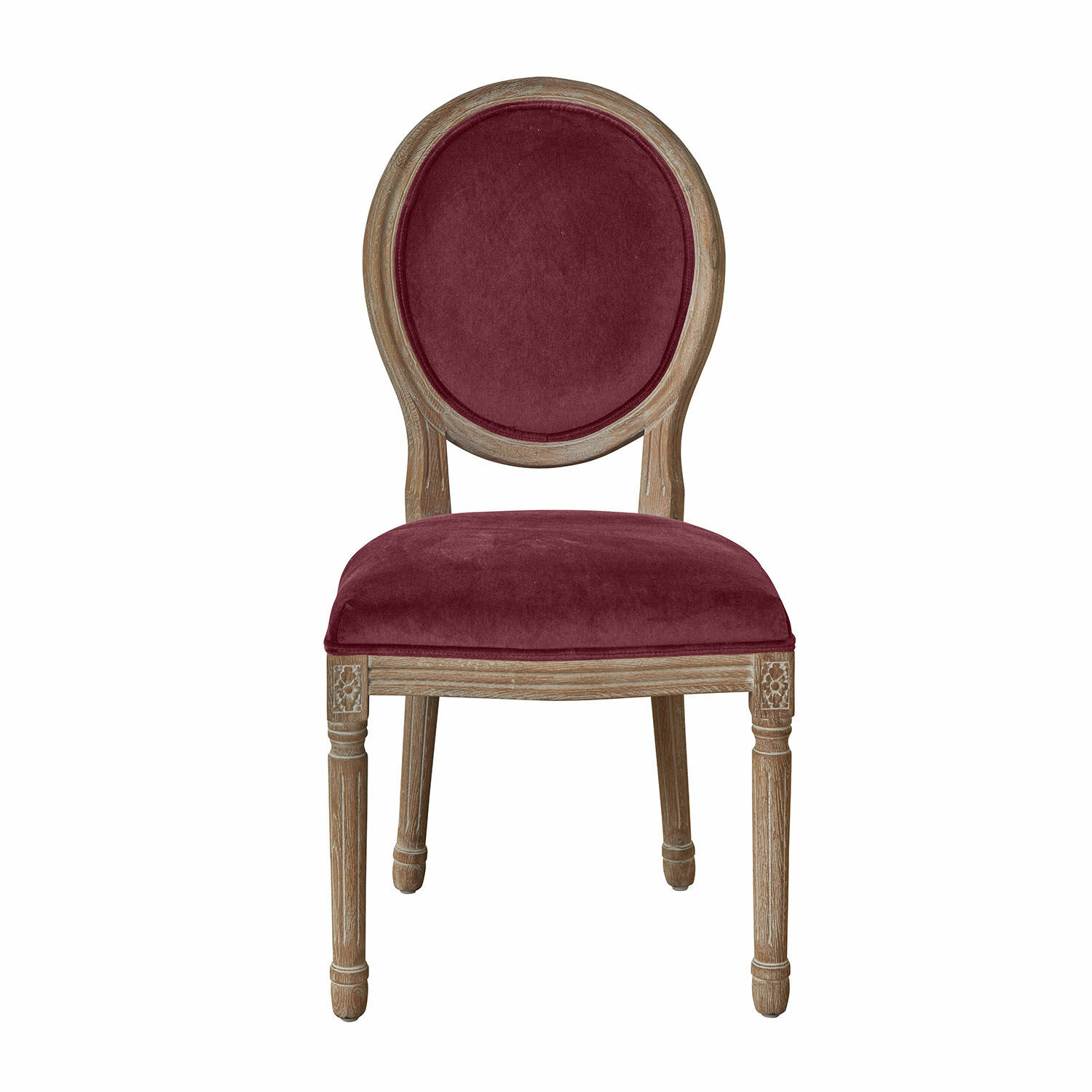 paars Alviano stoel van hout met paarse fluwelen bekleding, klassiek ontwerp voor woonkamer