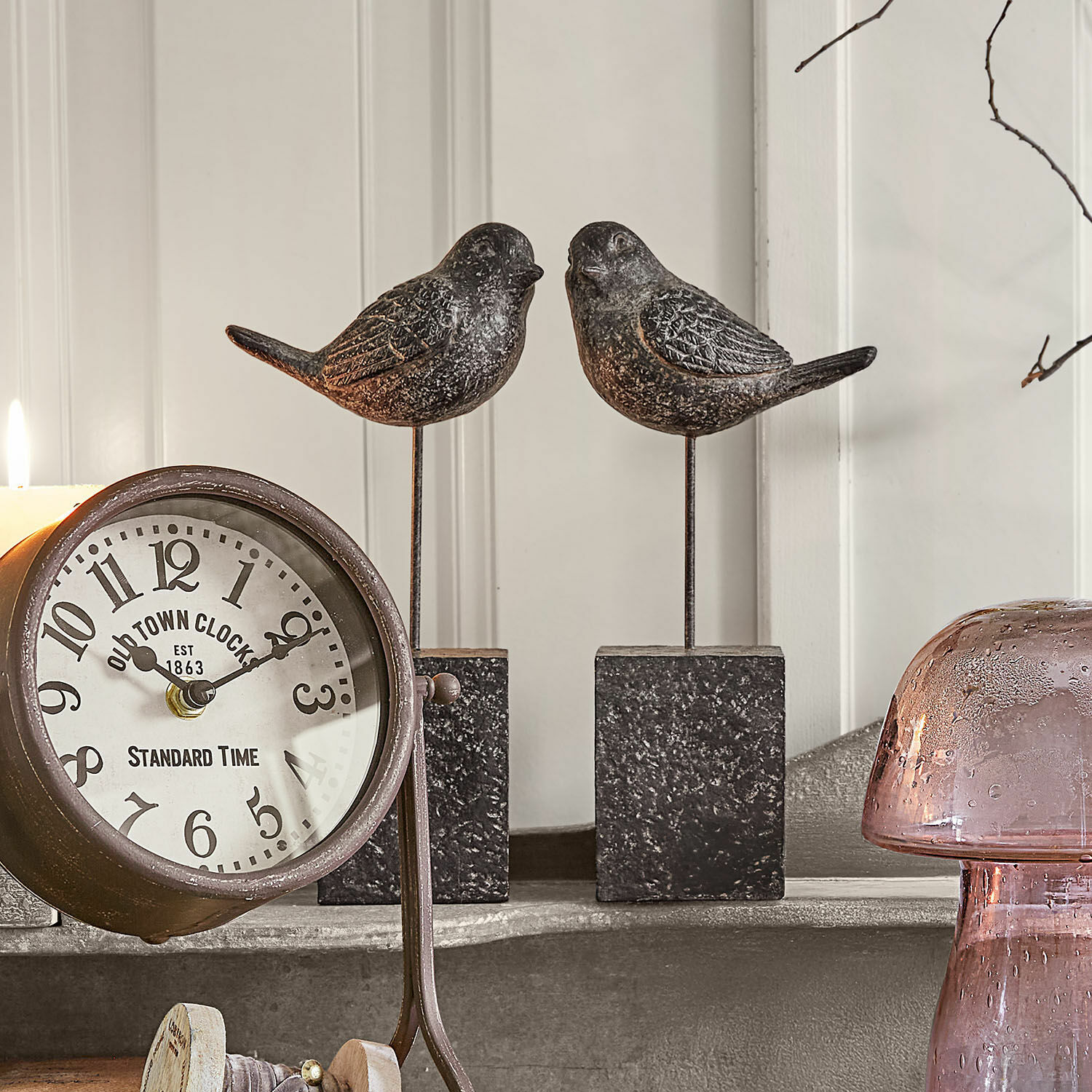 Lot de 2 oiseaux décoratifs Juxivel