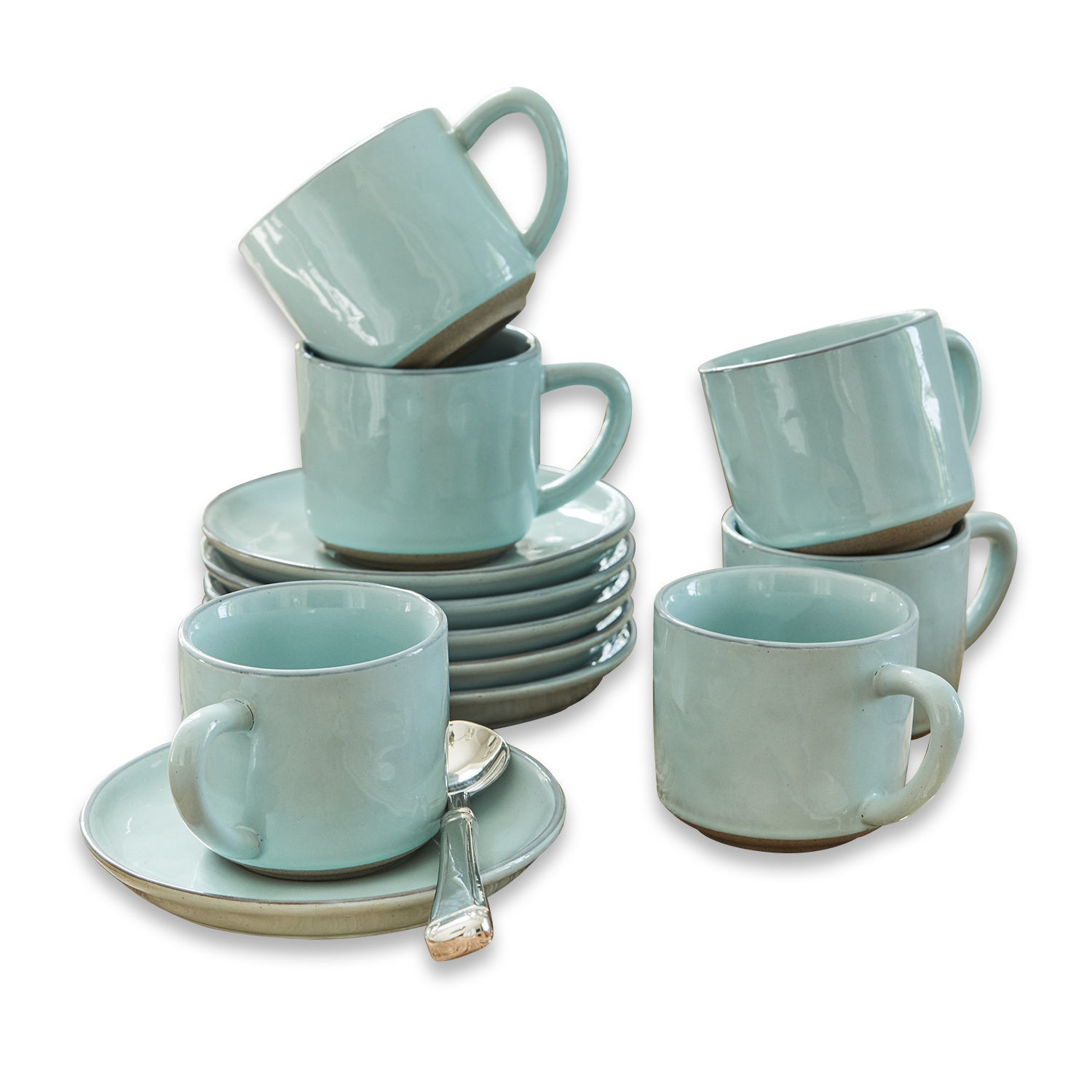 Kopje en schoteltje set van 6 Biarré