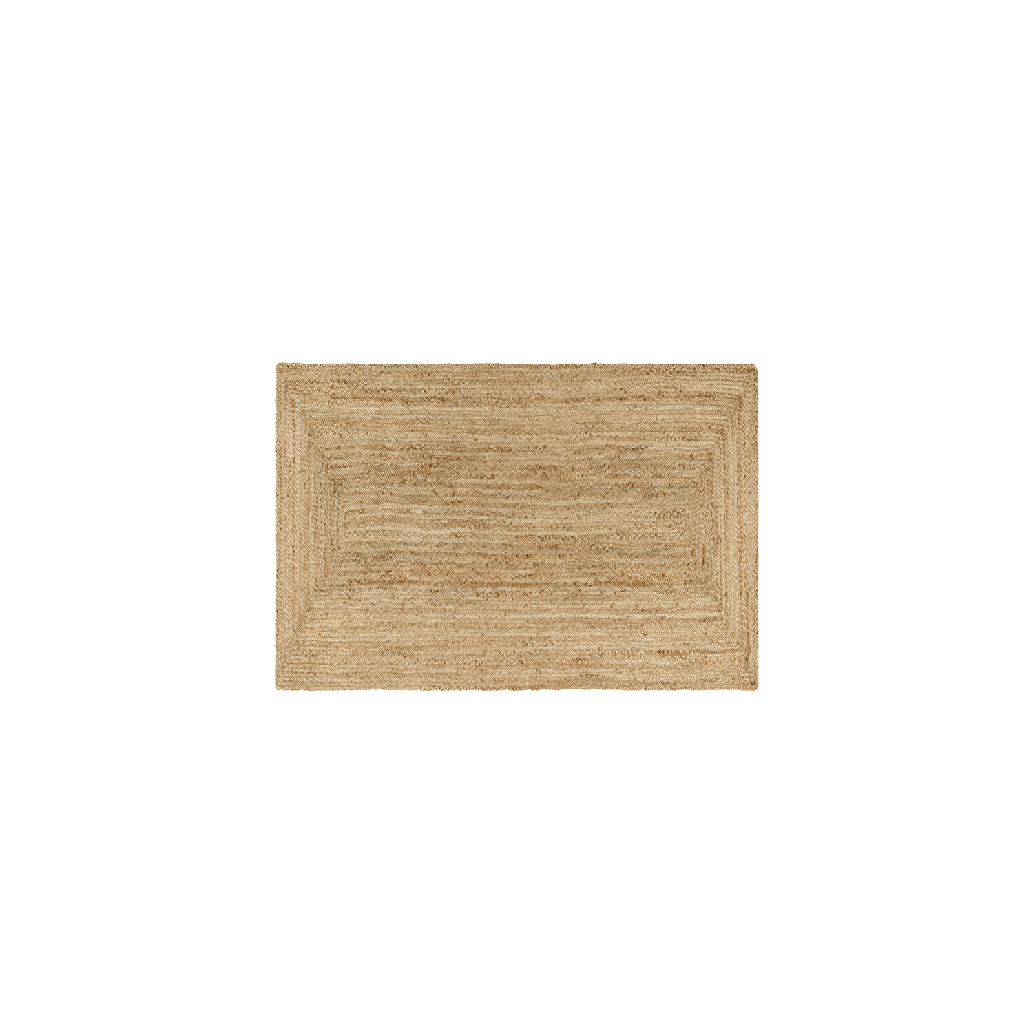 Tapis rectangulaire en jute naturelle beige, parfait pour décorer sols et intérieurs