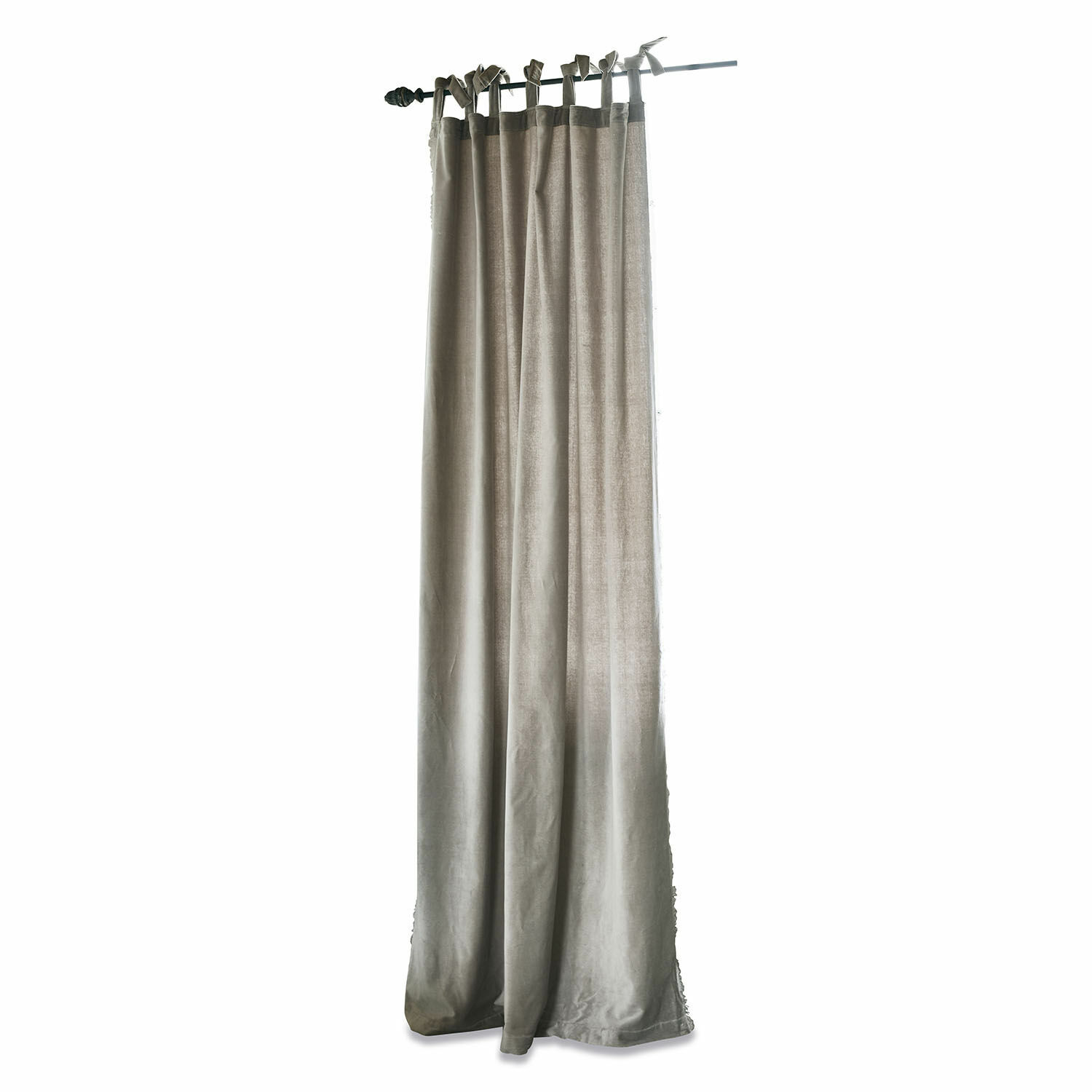 Rideau Bagujo Rideau beige en tissu doux avec liens noués pour décoration de fenêtre et intérieur élégant