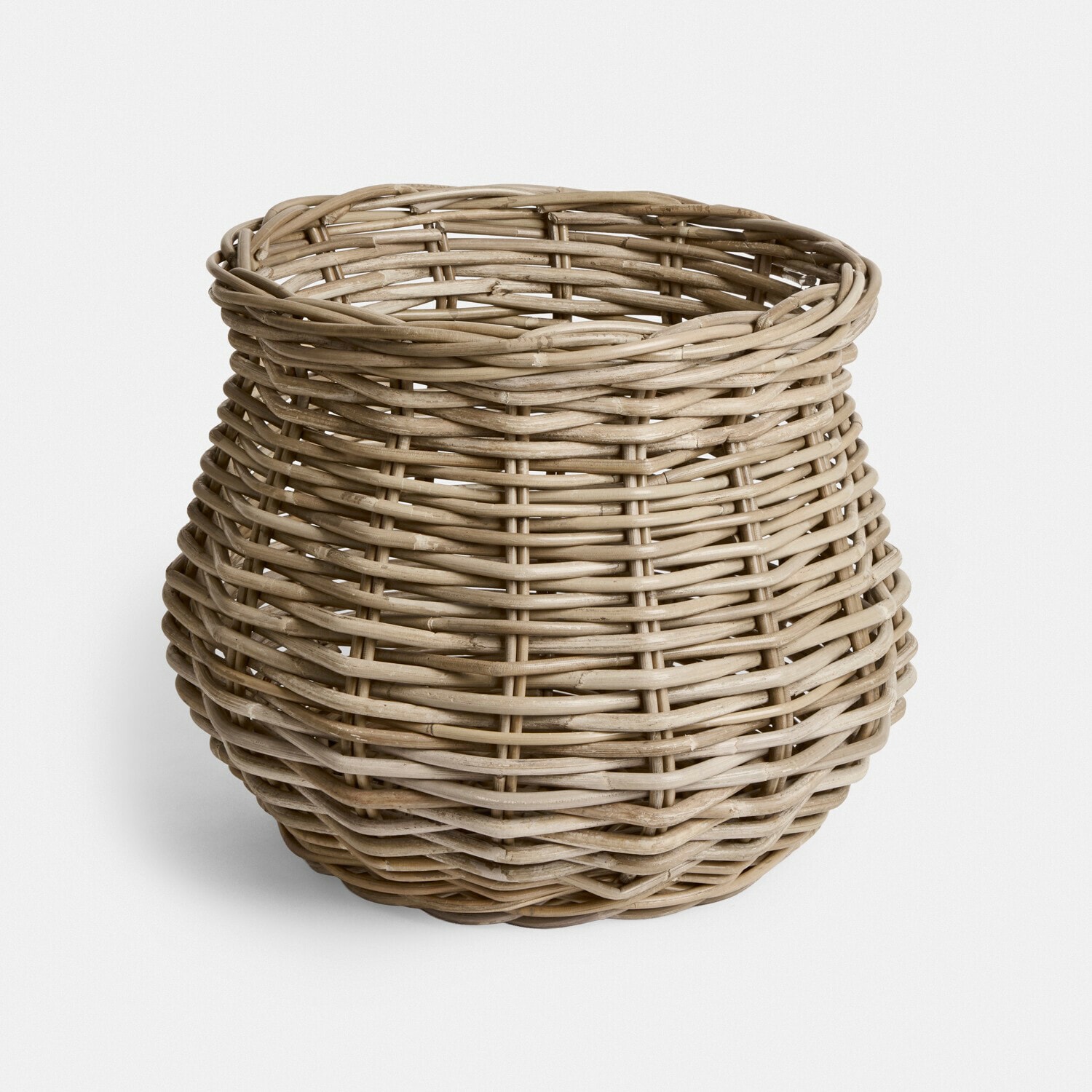 Panier Elvendia Panier rond en osier beige naturel, parfait pour le rangement et la décoration intérieure