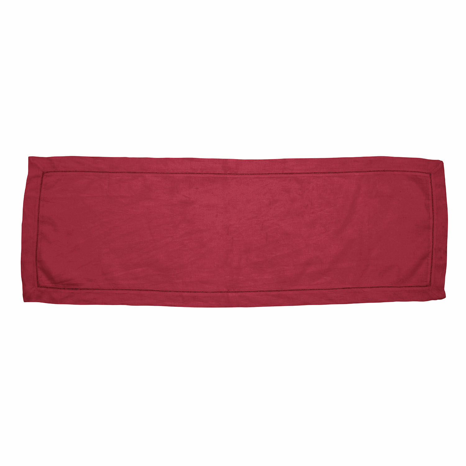 Rode tafelloper van stof met eenvoudig ontwerp voor interieur- en tafeldecoratie