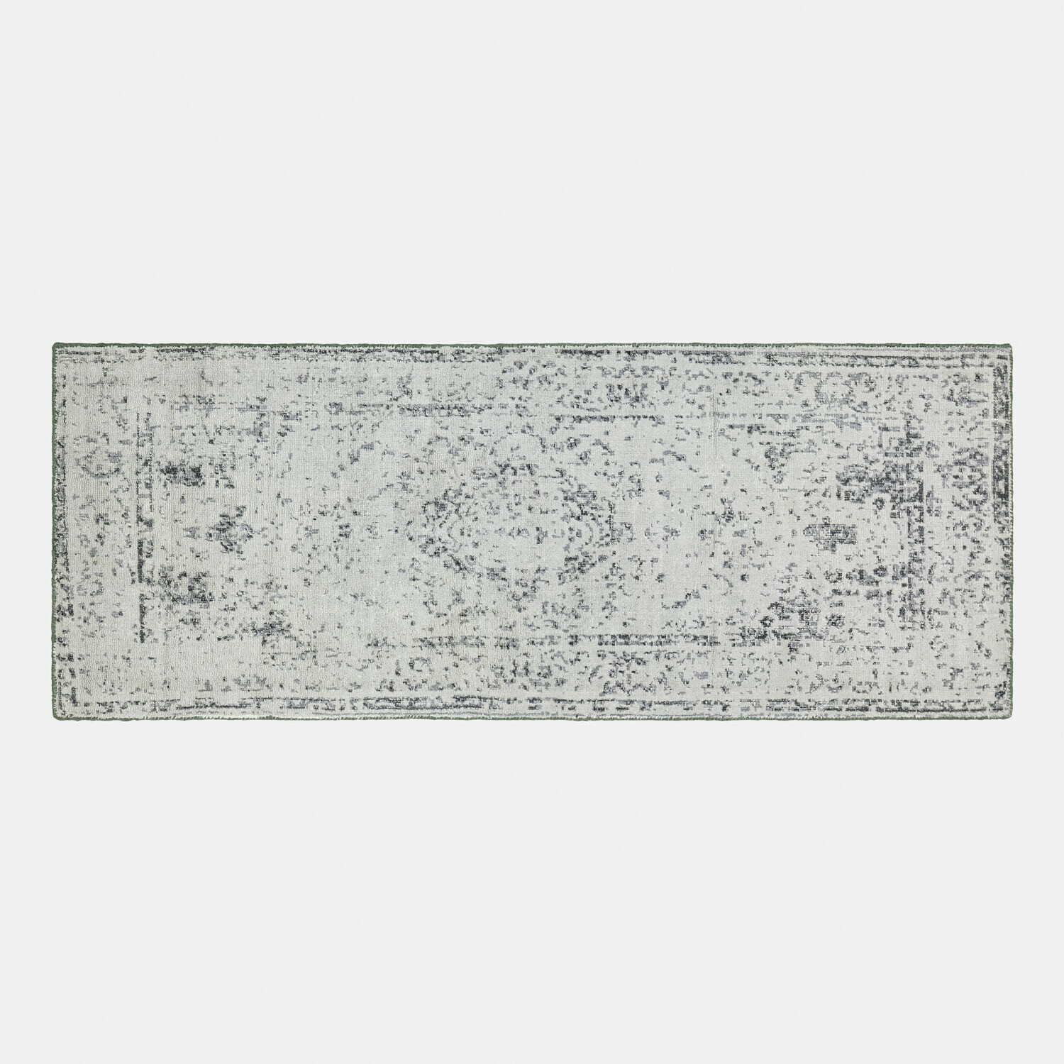 Tapis long Zéphirelle Tapis vintage gris avec motif délicat, tissu doux, idéal pour décoration intérieure moderne