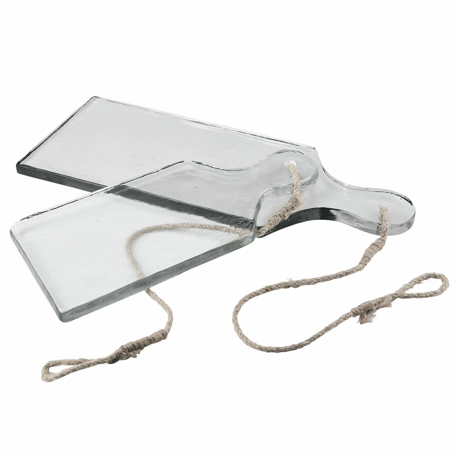Lot de 2 planches à découper Arous Planche à découper en verre transparent avec poignée et cordelette pour suspendre, accessoire de cuisine pratique