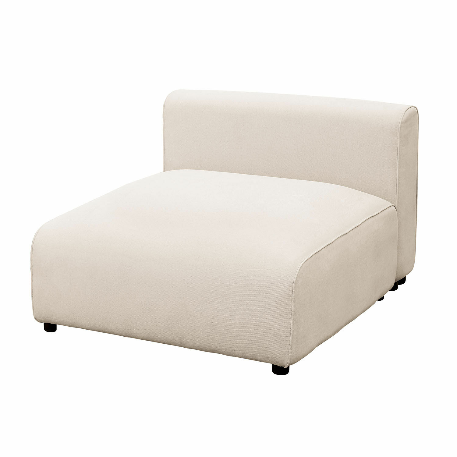 Module de canapé crème en tissu doux, meuble moderne pour salon confortable