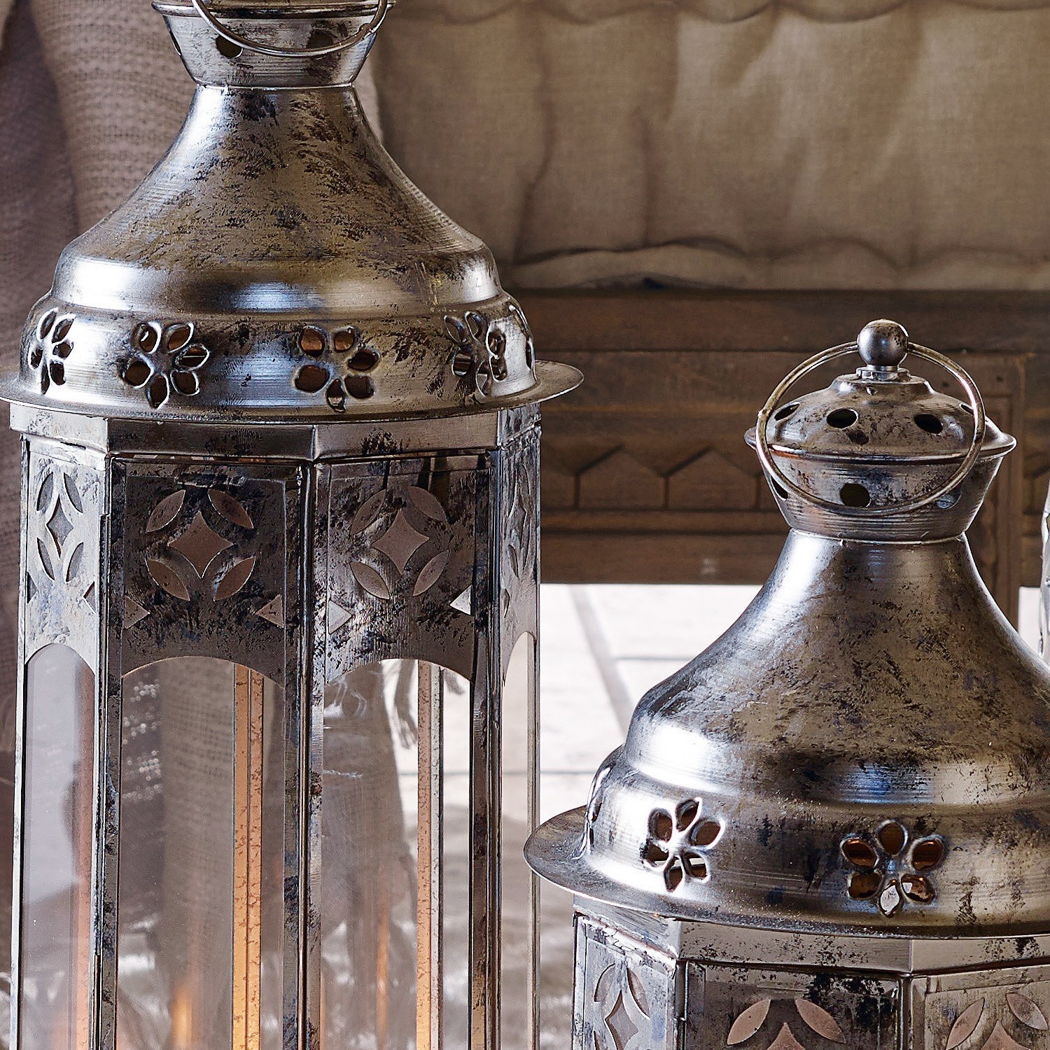 Lot de 3 lanternes Aylin